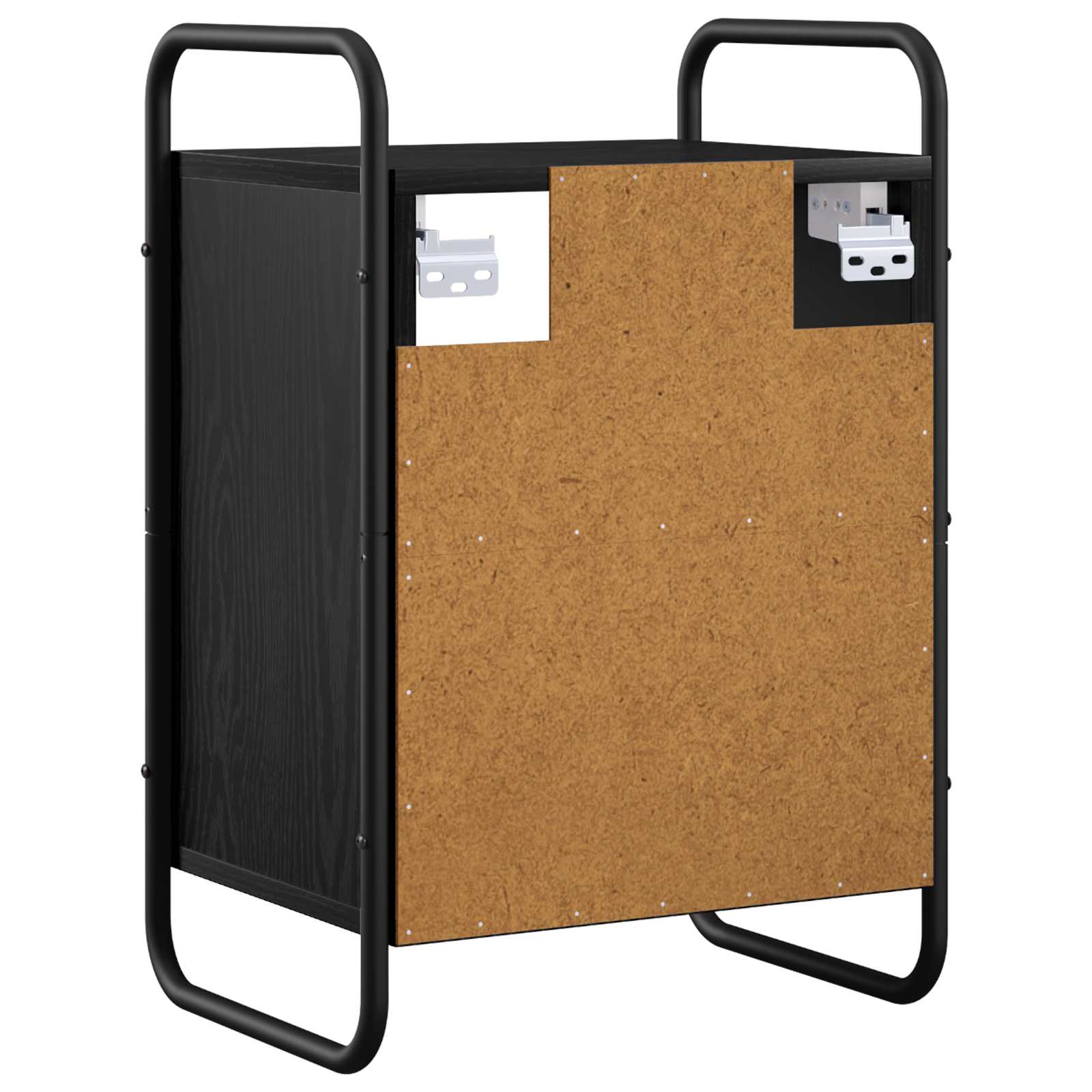 Viseca nočna omarica 2 kos Črni hrast 40 x 30 x 60 cm