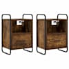 vidaXL Rippuv &Ouml;&ouml;kapp 2 tk Suitsutatud tamm 40 x 30 x 60 cm Tehispuit