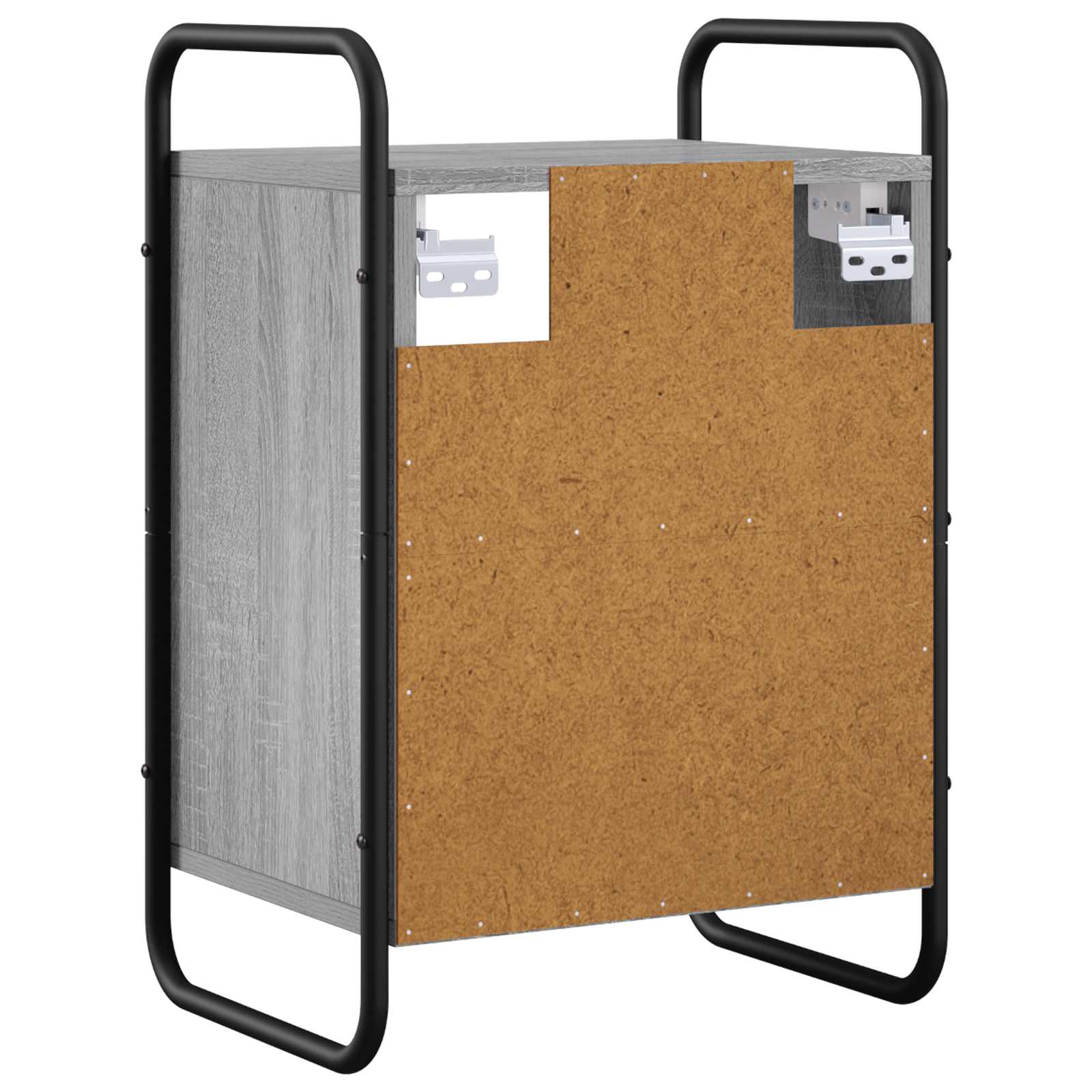 Viseca nočna omarica 2 kos Siva Sonoma 40 x 30 x 60 cm