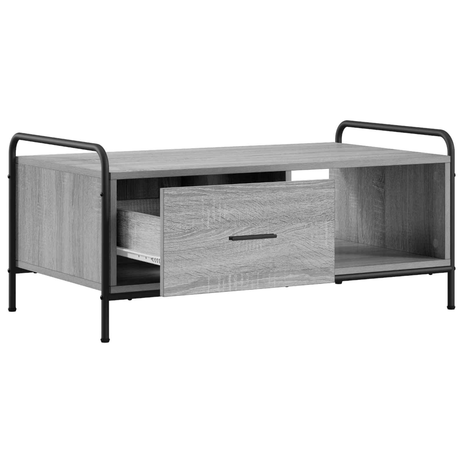 vidaXL Salontafel Grijs Sonoma 90 x 49 x 41 cm Bewerkt hout, foto 2