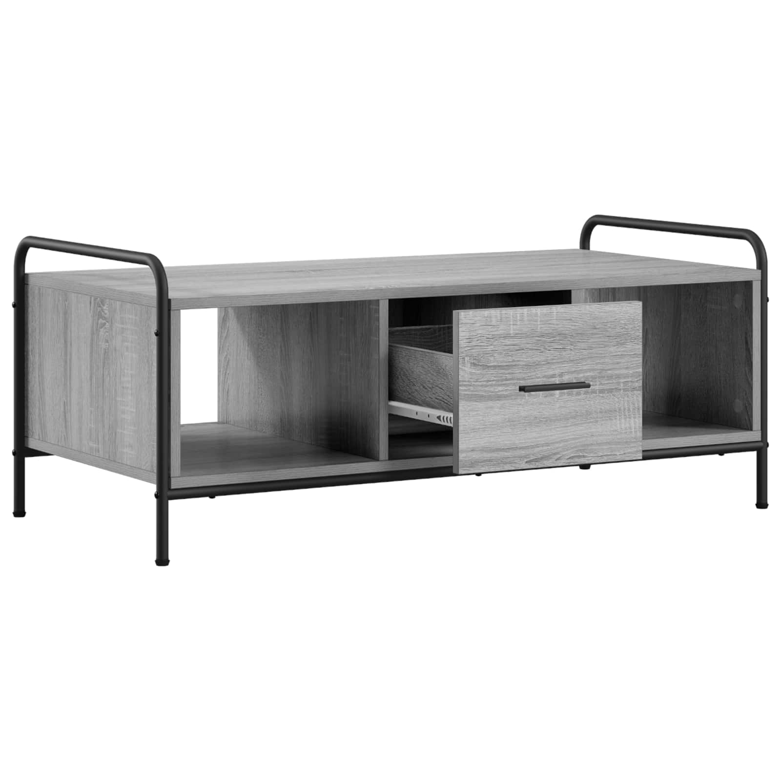 vidaXL - Salontafel - Grijs - Sonoma - 99,5 - x - 49 - x - 41 - cm - Bewerkt - hout