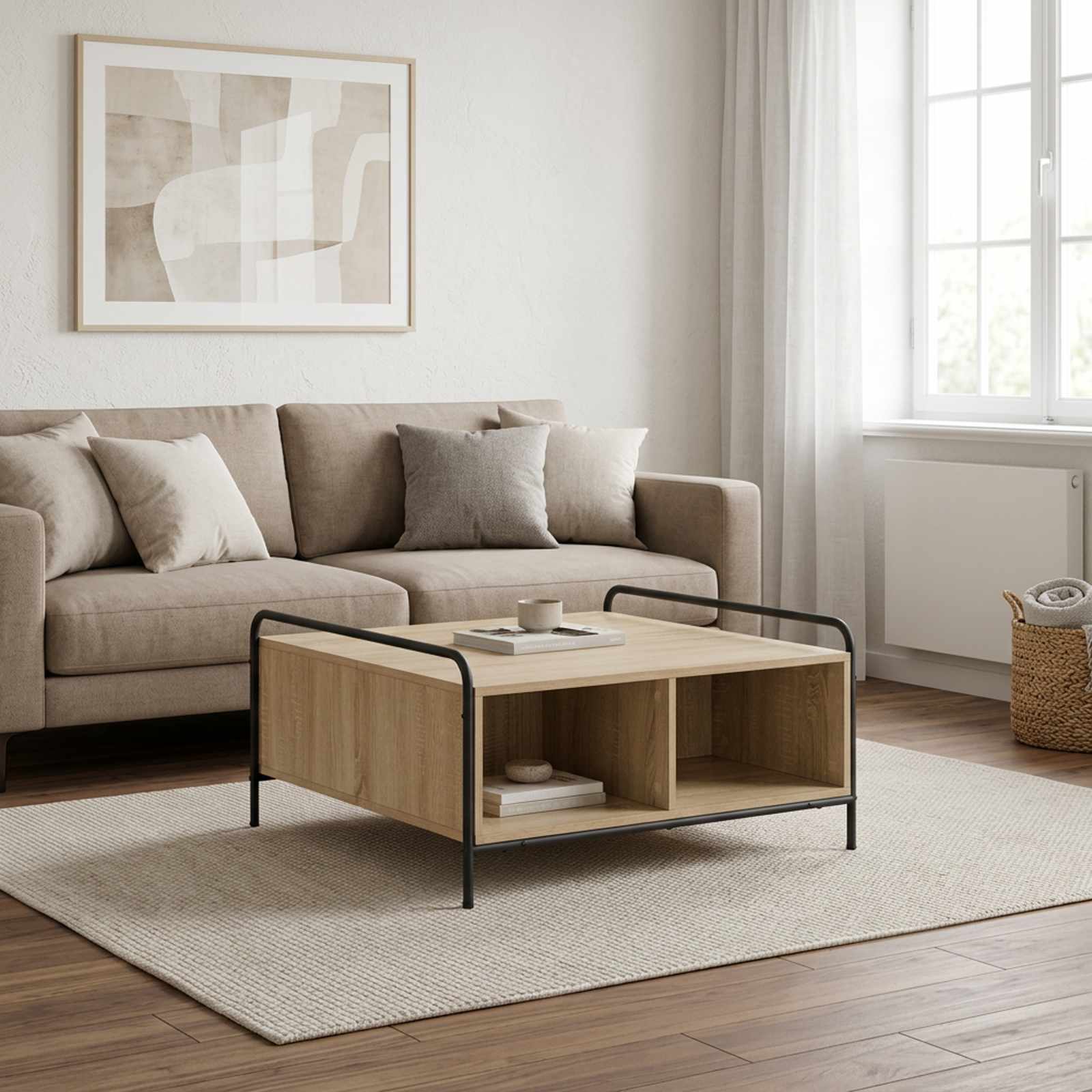 Klubska miza Sonoma hrast 50 x 49 x 41 cm Inženirski les