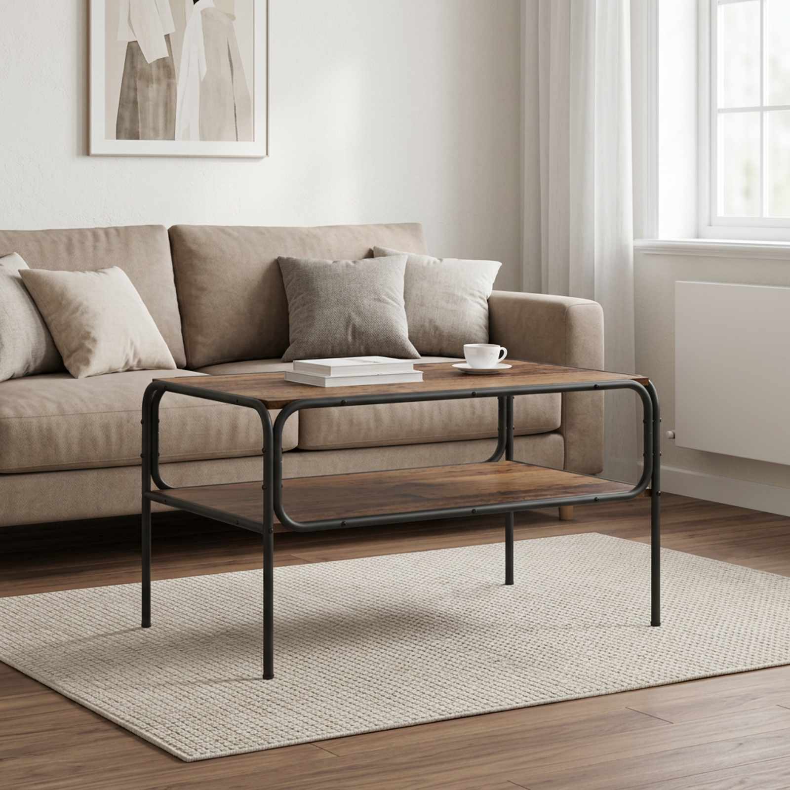 vidaXL Sidetabell Gammelt tre 100 x 50 x 46 cm Konstruert tre