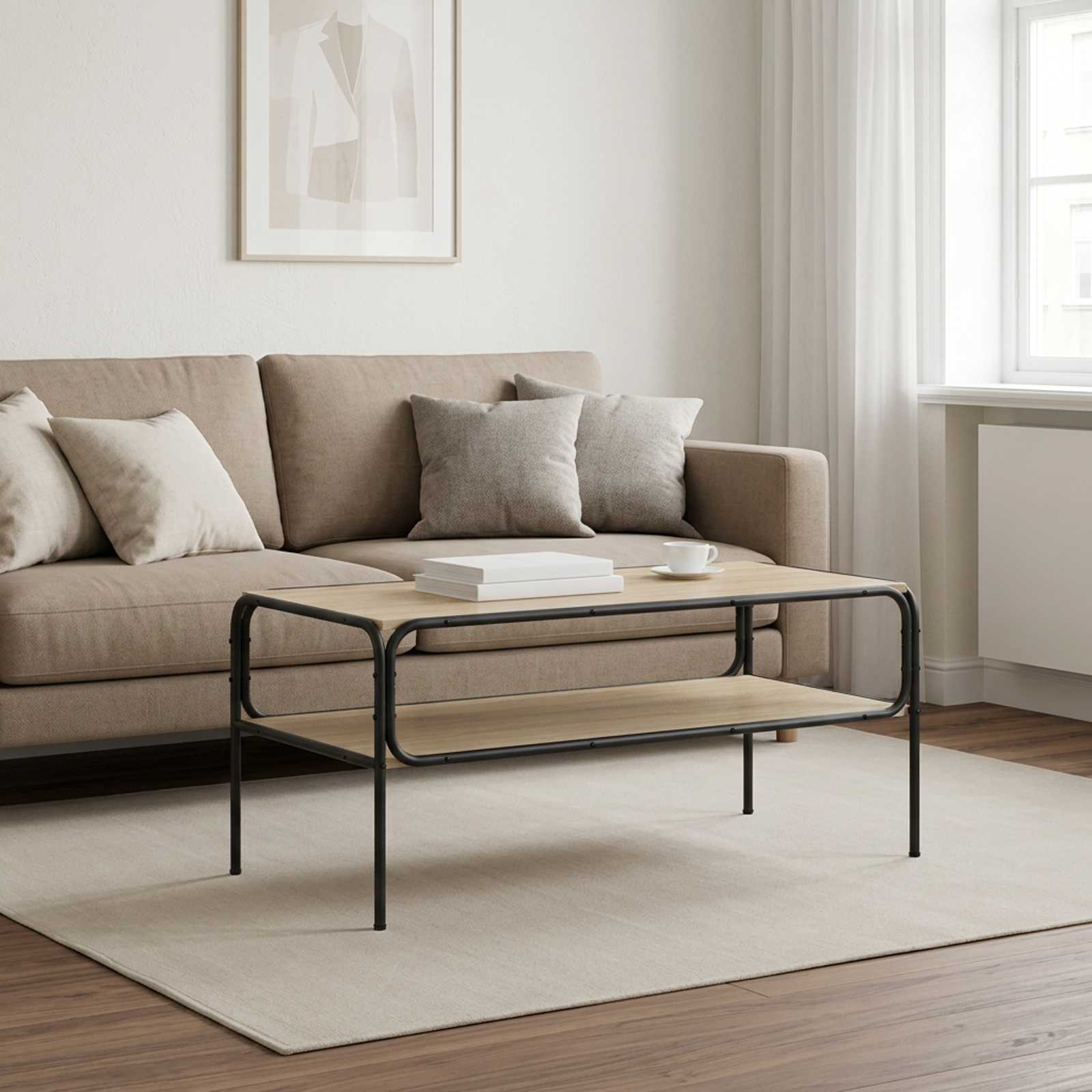 Stranska miza Sonoma hrast 100 x 50 x 46 cm Inženirski les