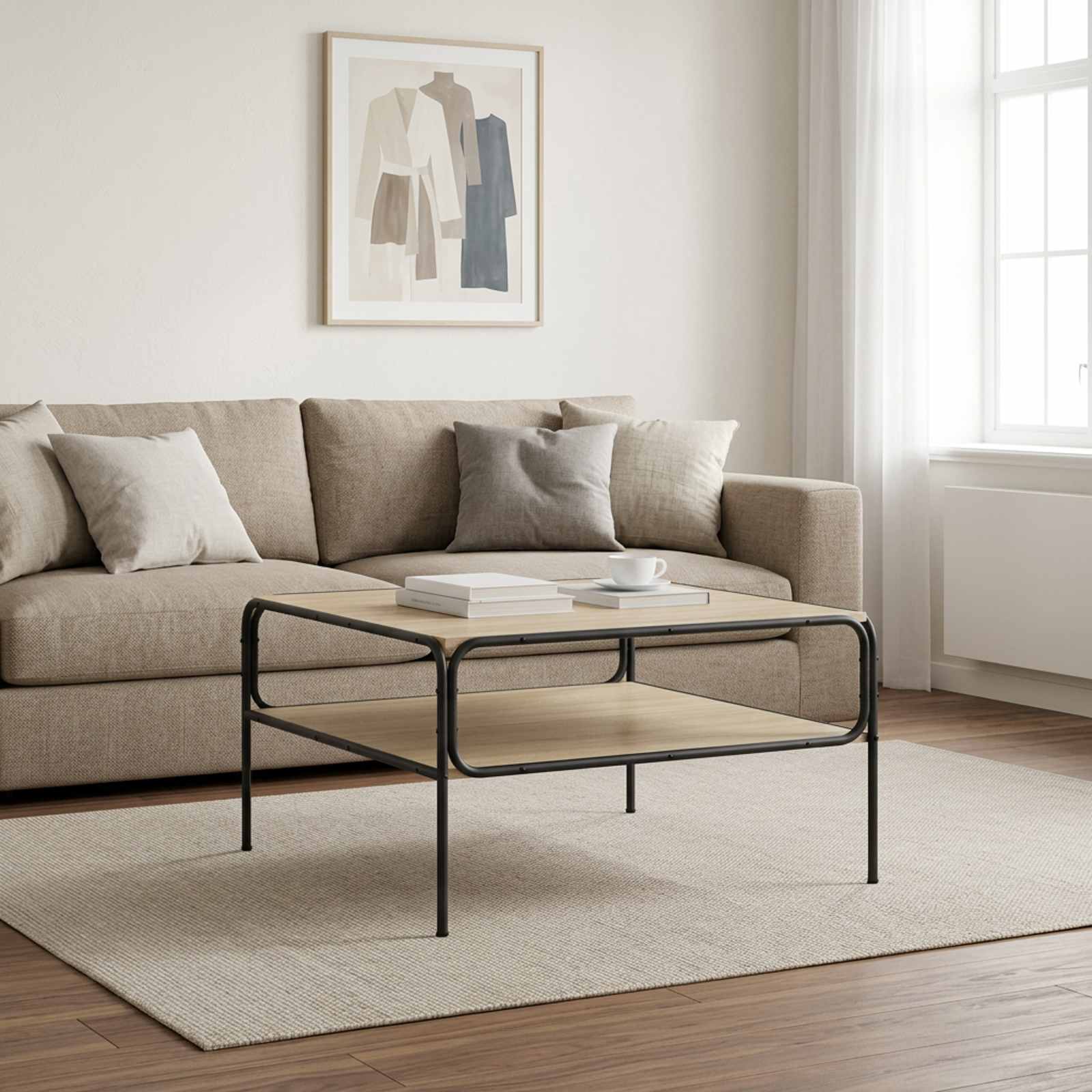 Stranska miza Sonoma hrast 100 x 50 x 46 cm Inženirski les