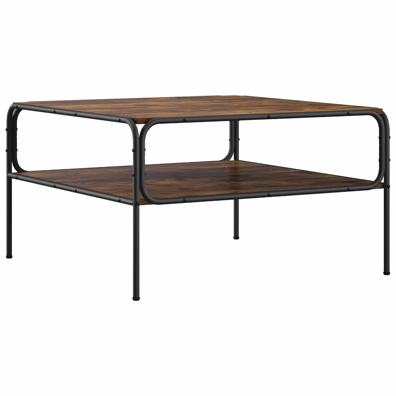 vidaXL Bijzettafel Gerookt eiken 100 x 50 x 46 cm Bewerkt hout, foto 3