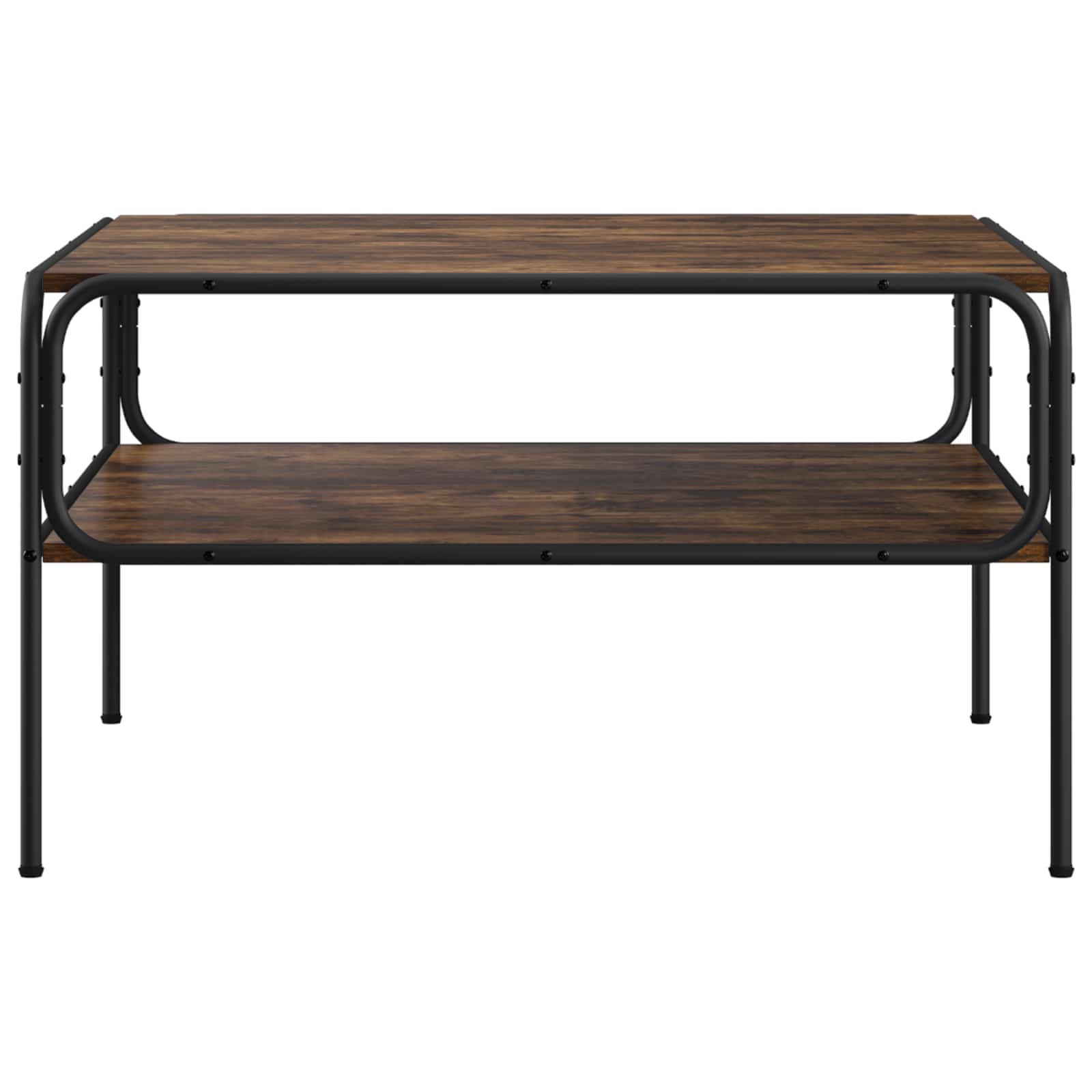 vidaXL Bijzettafel Gerookt eiken 100 x 50 x 46 cm Bewerkt hout, foto 2