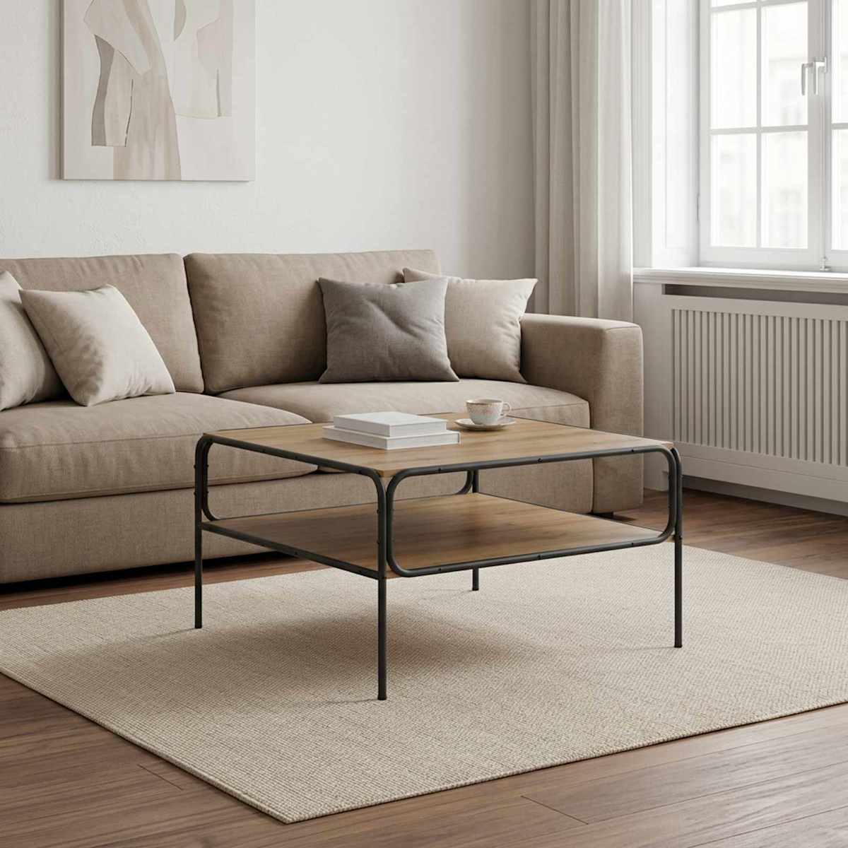Sidebord 100 x 50 x 46 cm Konstrueret træ