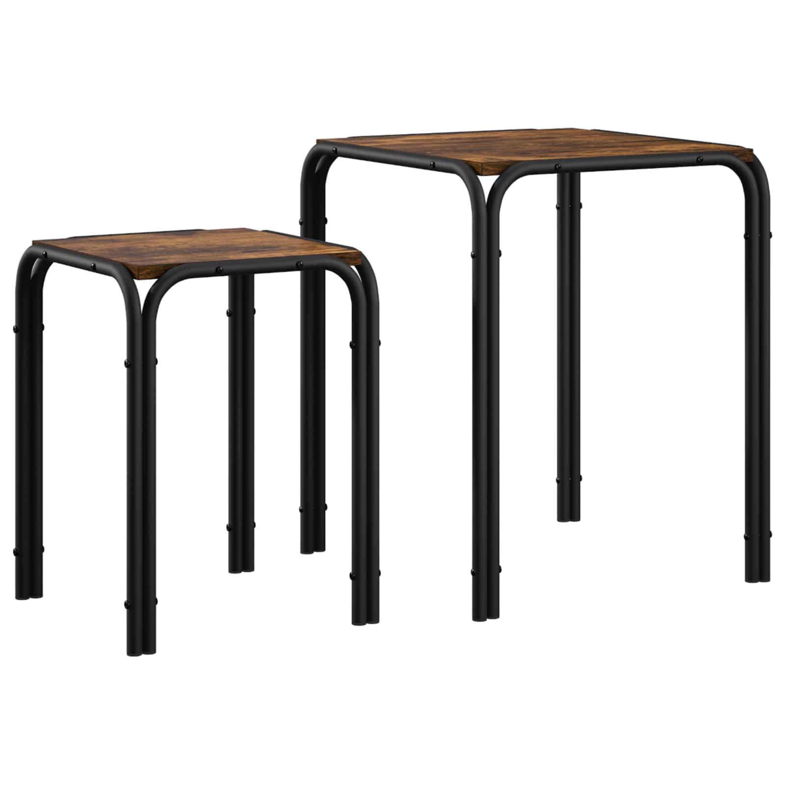 vidaXL Sidebord Røget eg 41 x 40 x 50 cm Konstrueret træ