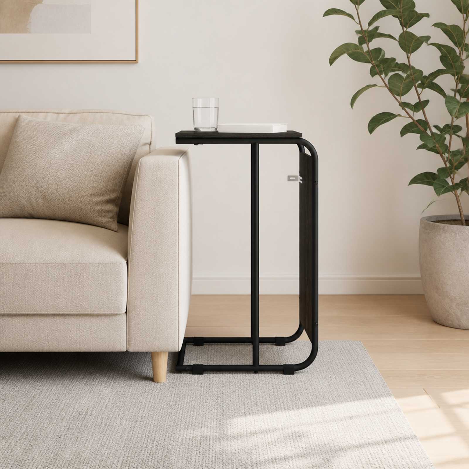 vidaXL Sidobord Svart ek 40 x 31 x 55 cm Konstruerat trä
