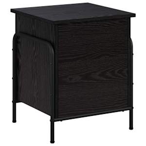 vidaXL Salvestuskarp Must tamm 80 x 40 x 49,5 cm Tehispuit