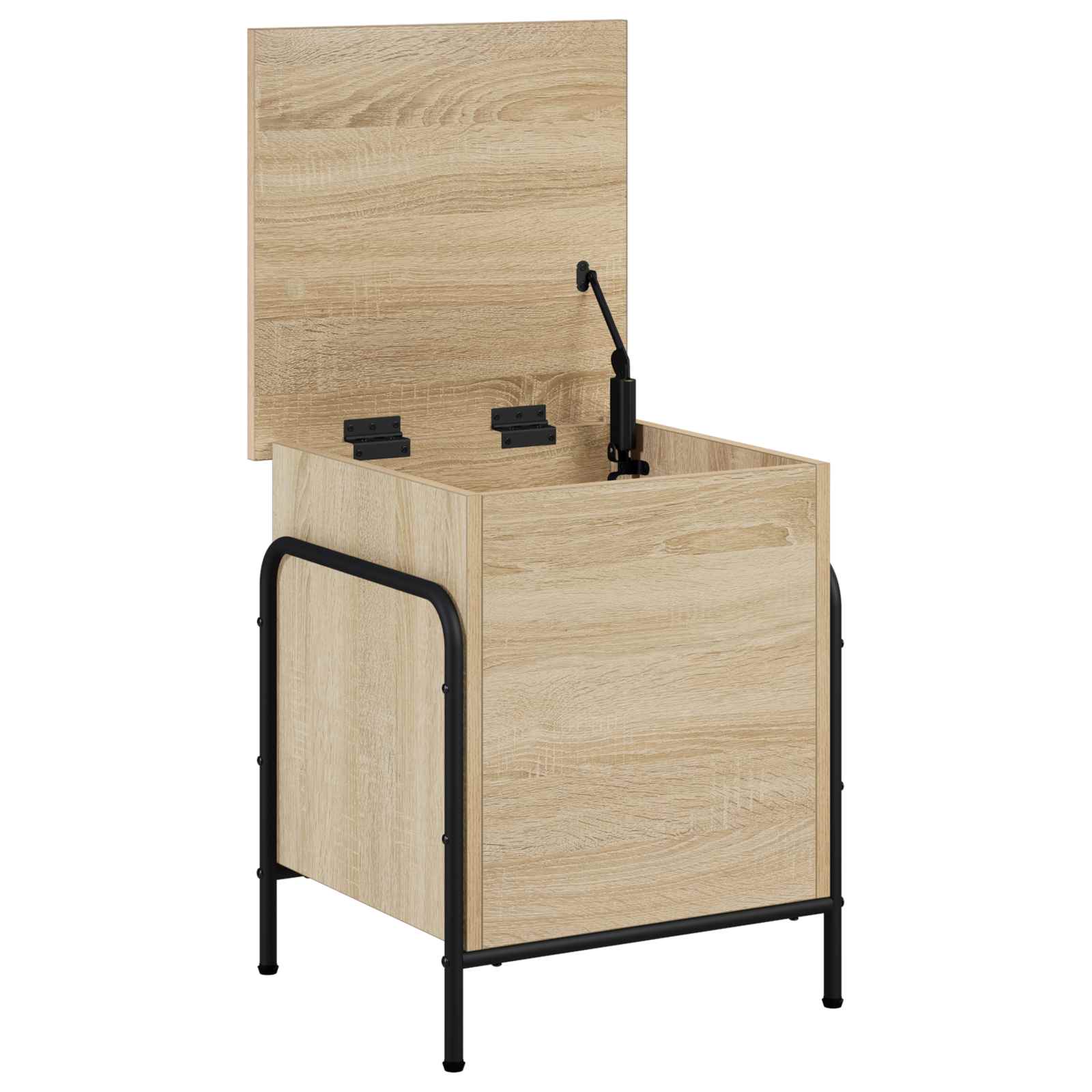 vidaXL - Opbergbox - Sonoma - Eiken - 80 - x - 40 - x - 49,5 - cm - Bewerkt - hout