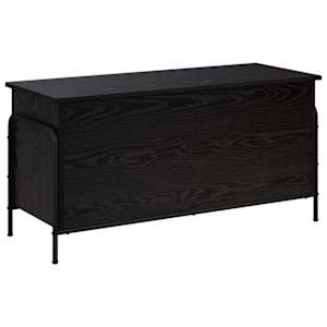 vidaXL Salvestuskarp Must tamm 80 x 40 x 49,5 cm Tehispuit