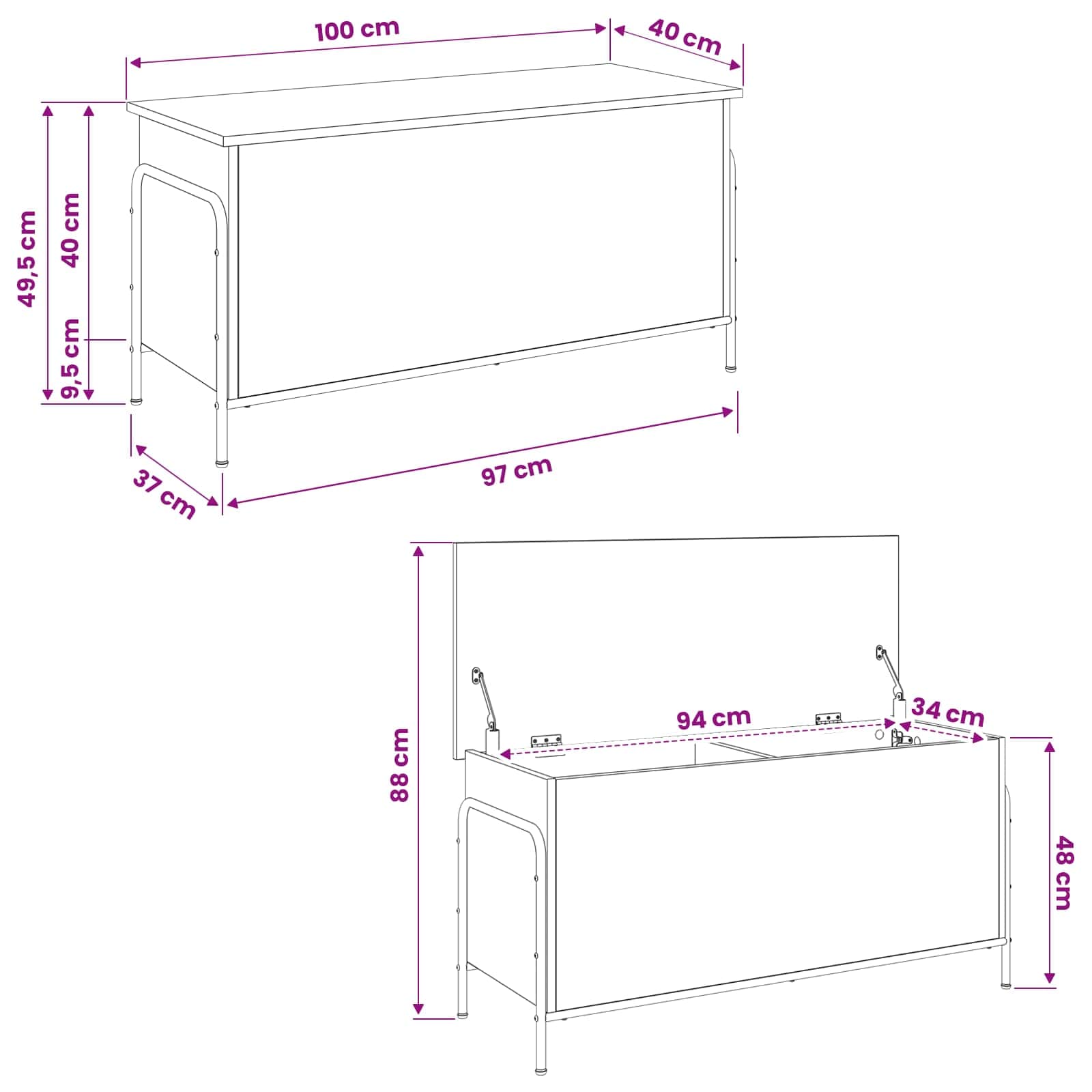 Storage Box size guide
