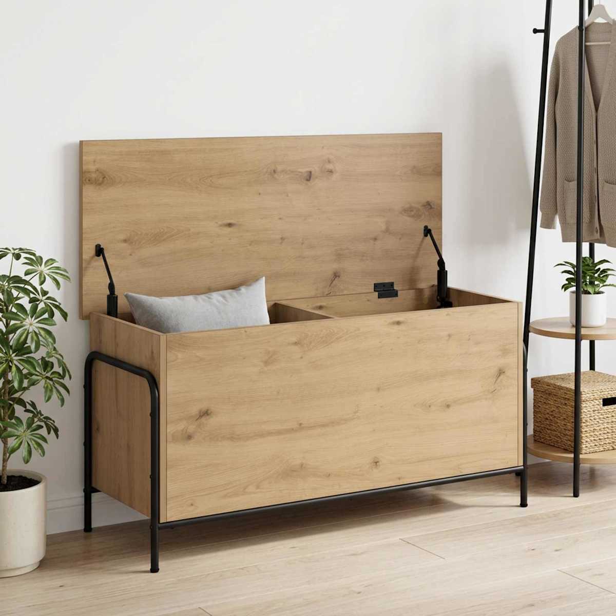 Opbevaringskasse 80 x 40 x 49,5 cm Konstrueret træ