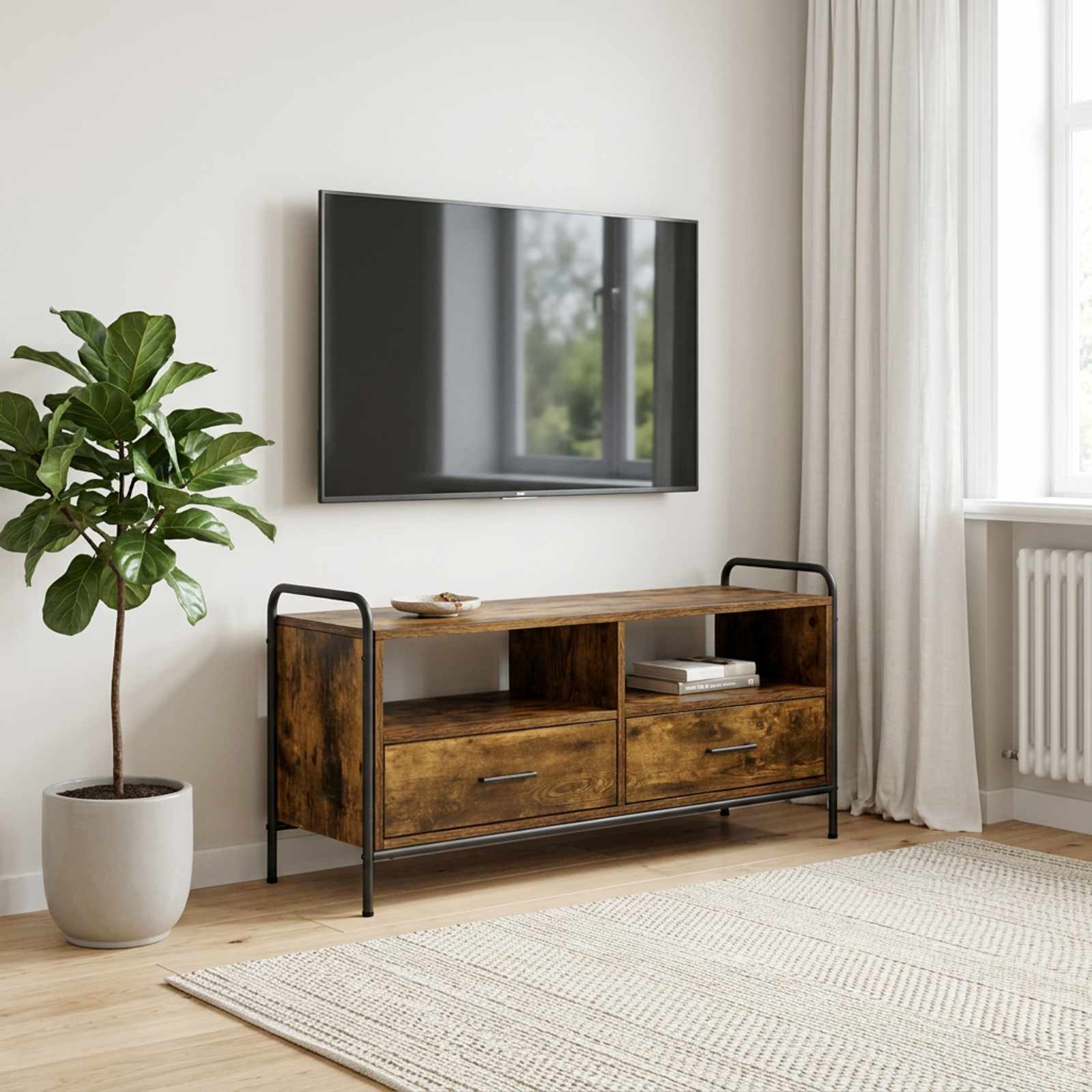 TV omarica 67,5 x 33 x 50 cm Dimljen hrast Inženirski les