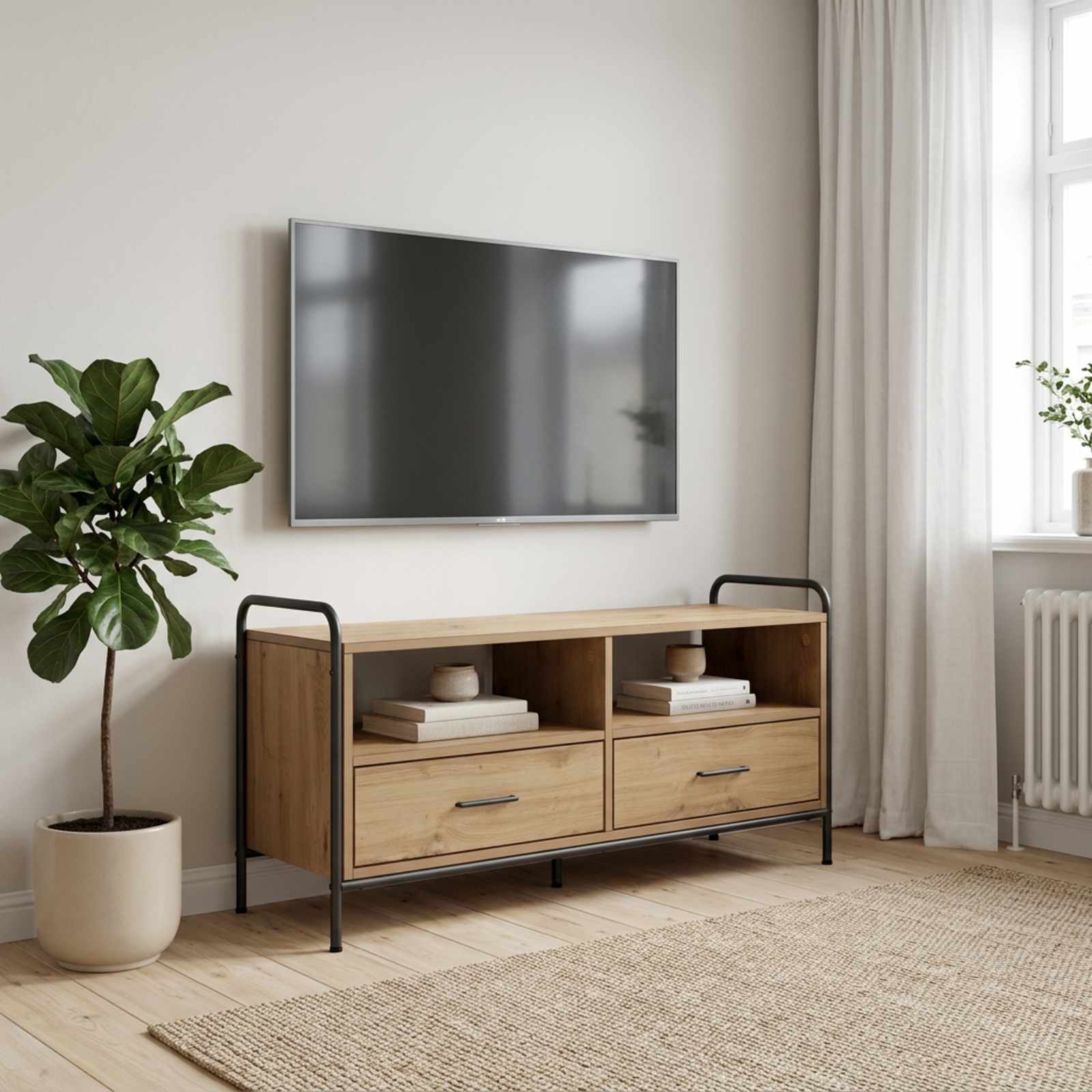 vidaXL TV-skap 67,5 x 33 x 50 cm Artisan eik Konstruert tre