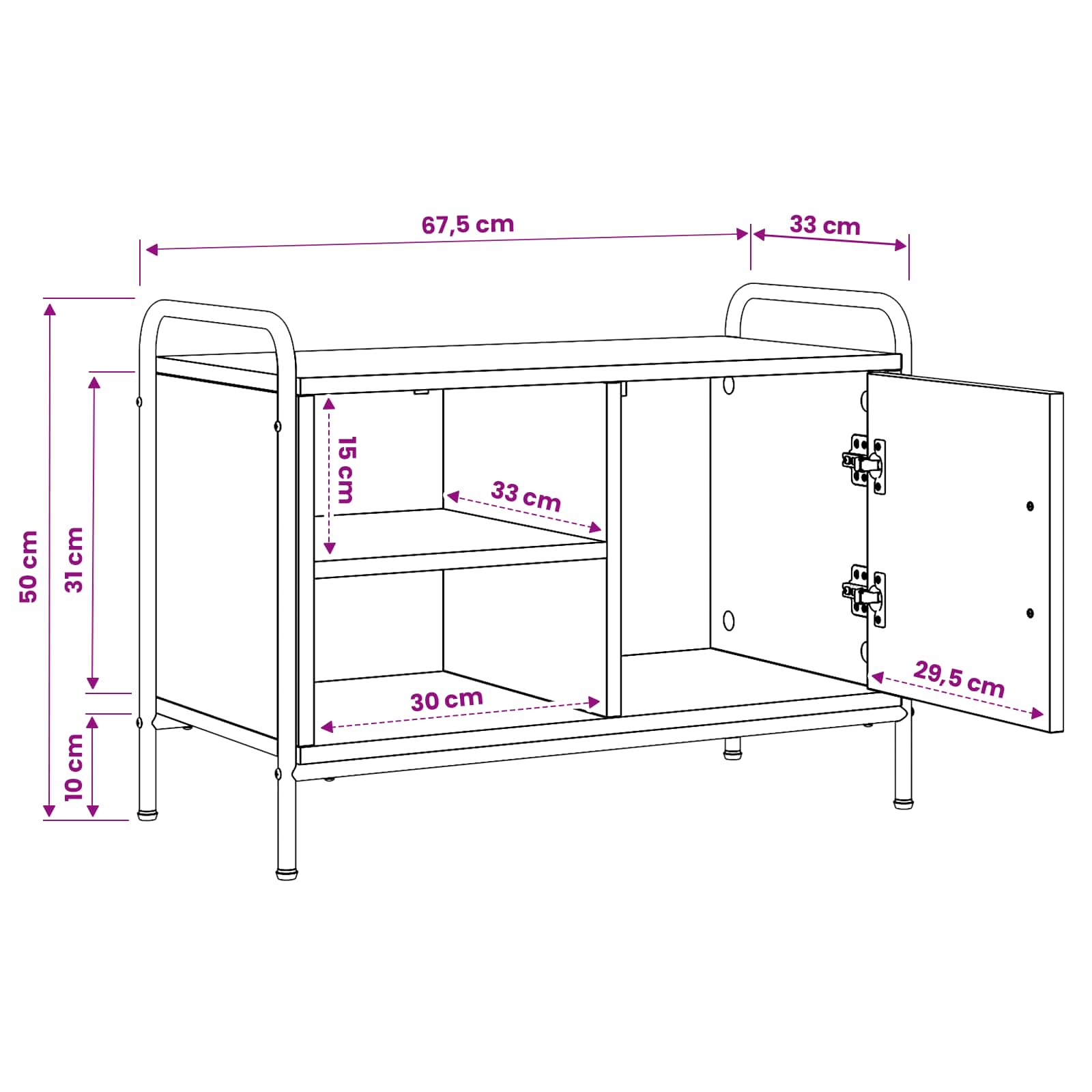 TV omarica 67,5 x 33 x 50 cm Star les