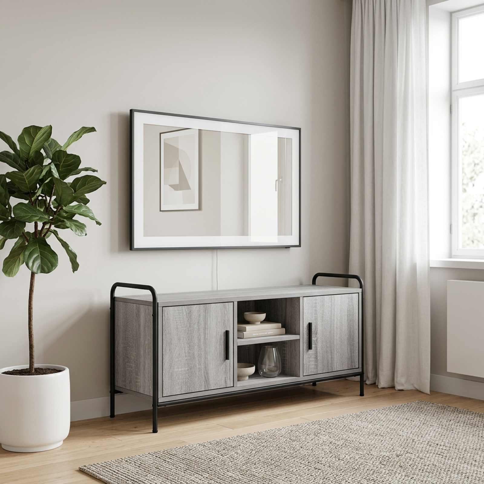 TV omarica 99 x 33 x 50 cm Siva Sonoma Inženirski les