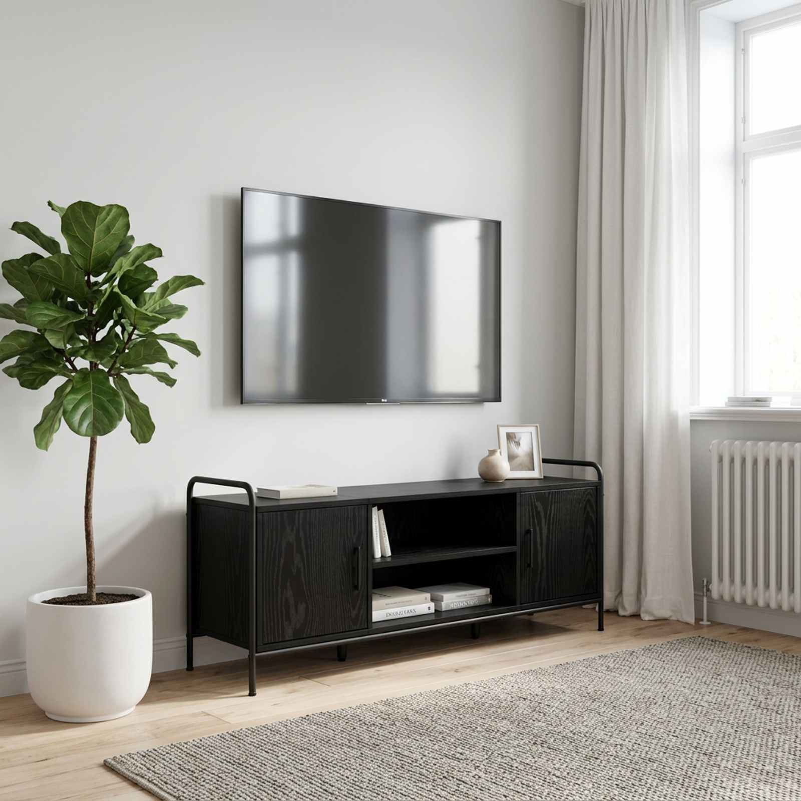 TV omarica 119 x 33 x 50 cm Črni hrast