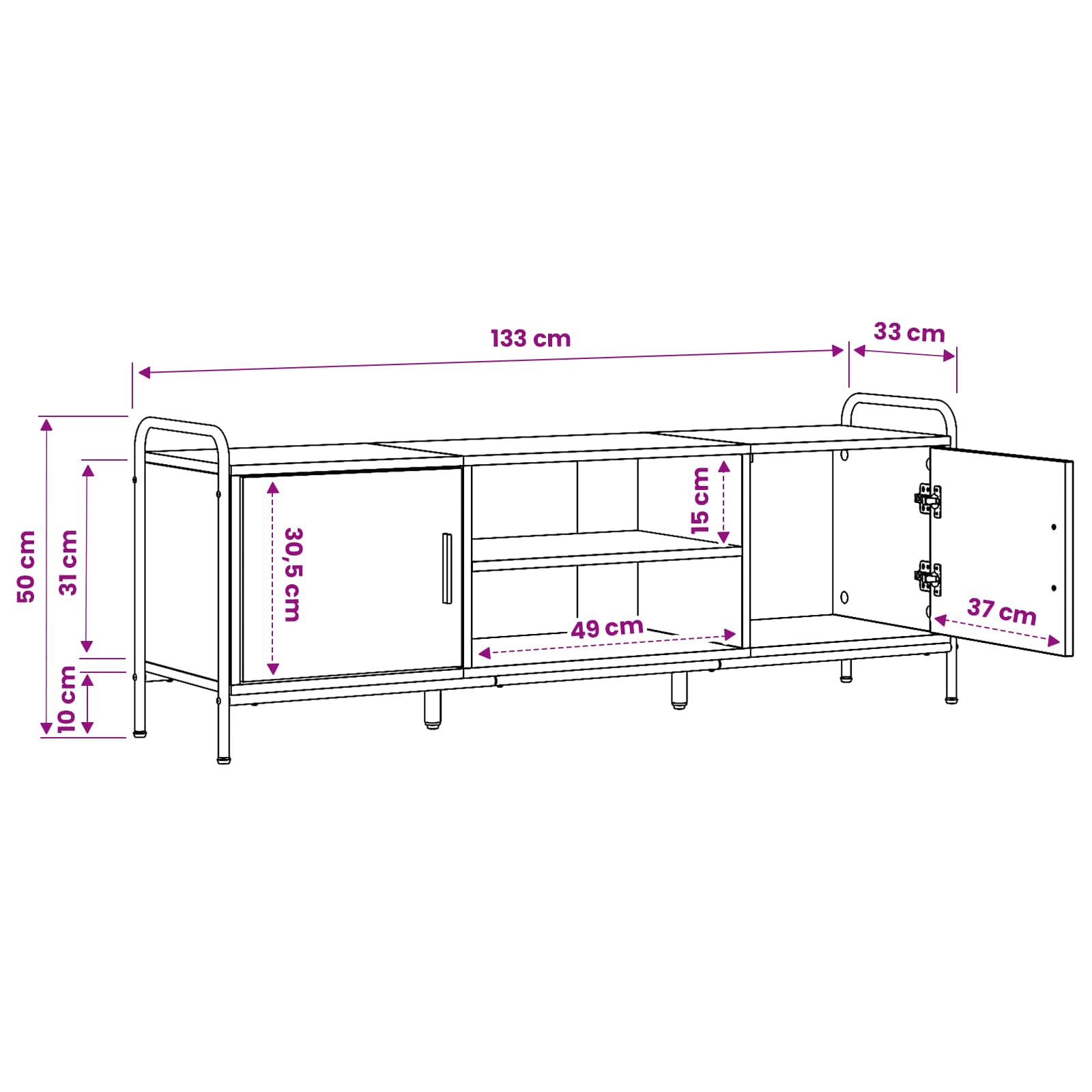 TV Cabinet size guide