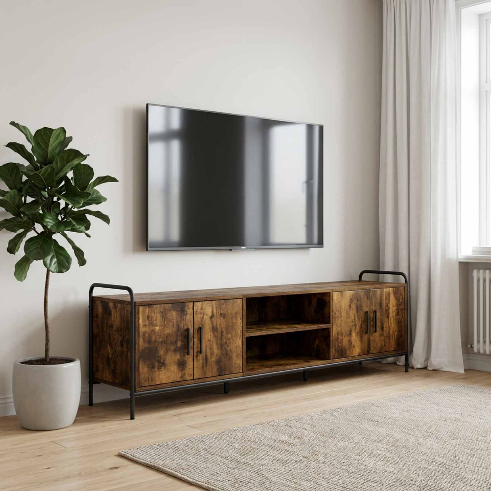 TV omarica 167,5 x 33 x 50 cm Dimljen hrast Inženirski les