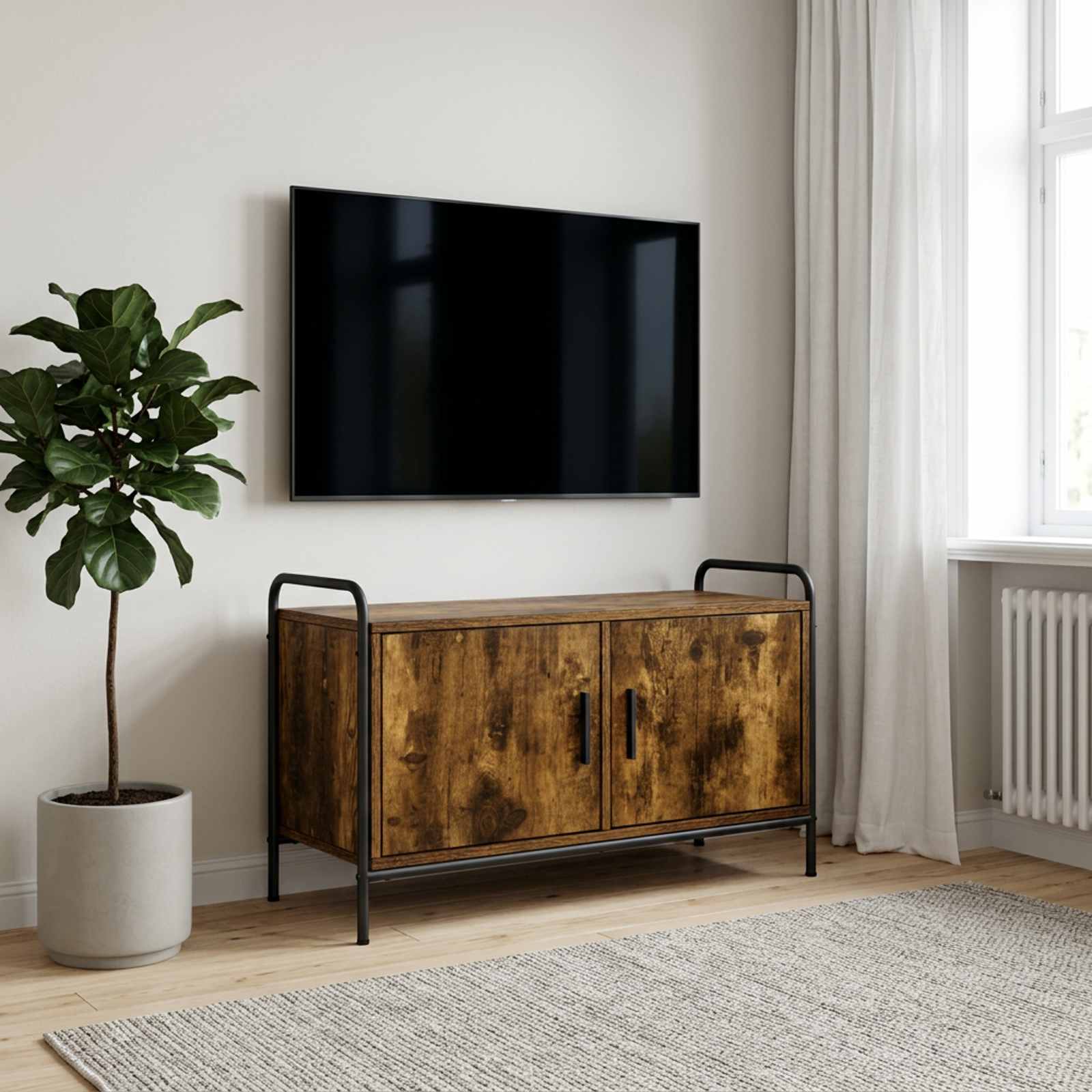TV omarica 79,5 x 33 x 50 cm Dimljen hrast Inženirski les