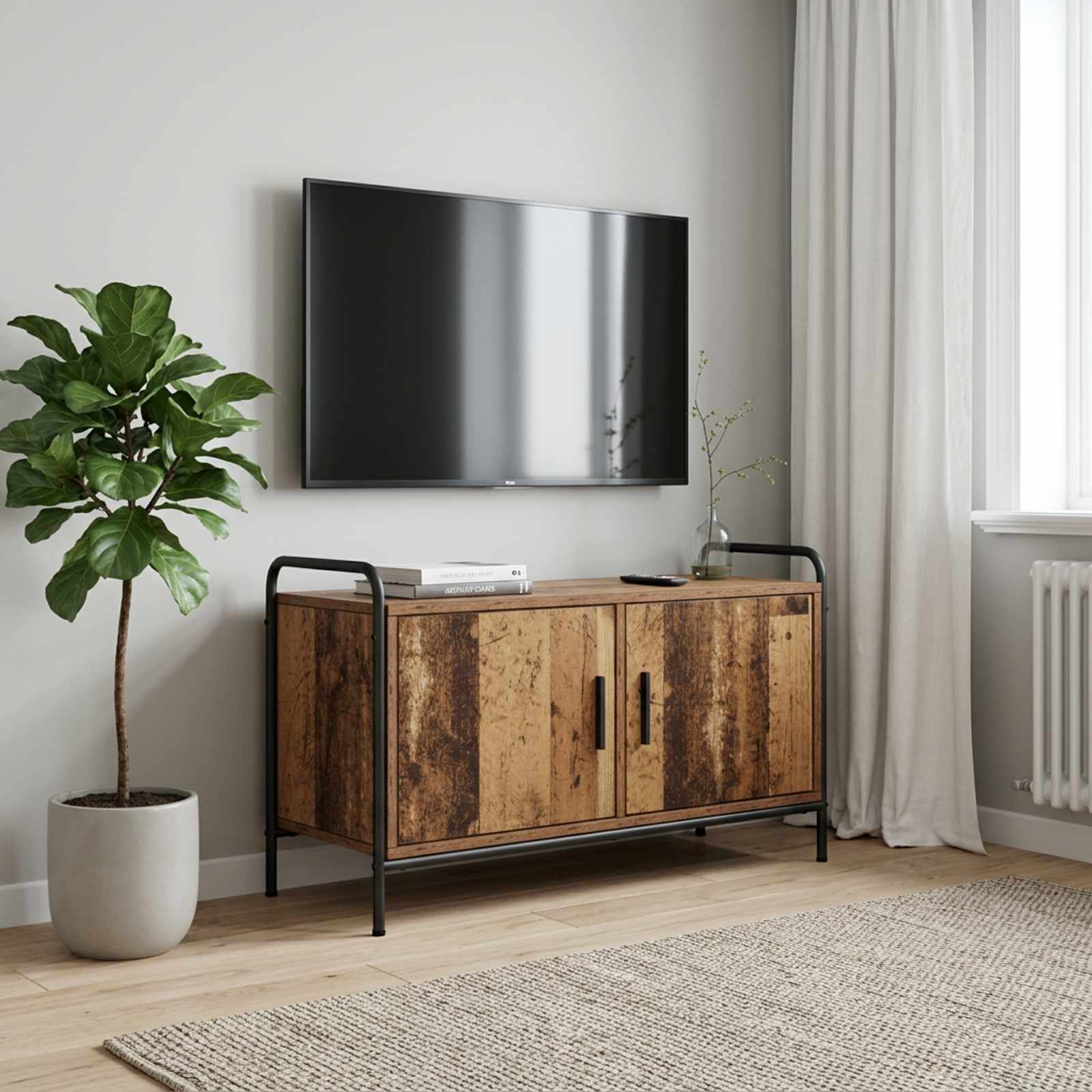 vidaXL TV-skap 79,5 x 33 x 50 cm Gammelt tre Konstruert tre