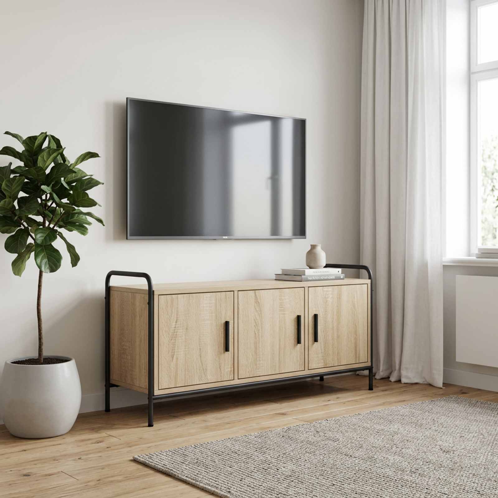 vidaXL TV-skap 79,5 x 33 x 50 cm Sonoma eik Konstruert tre