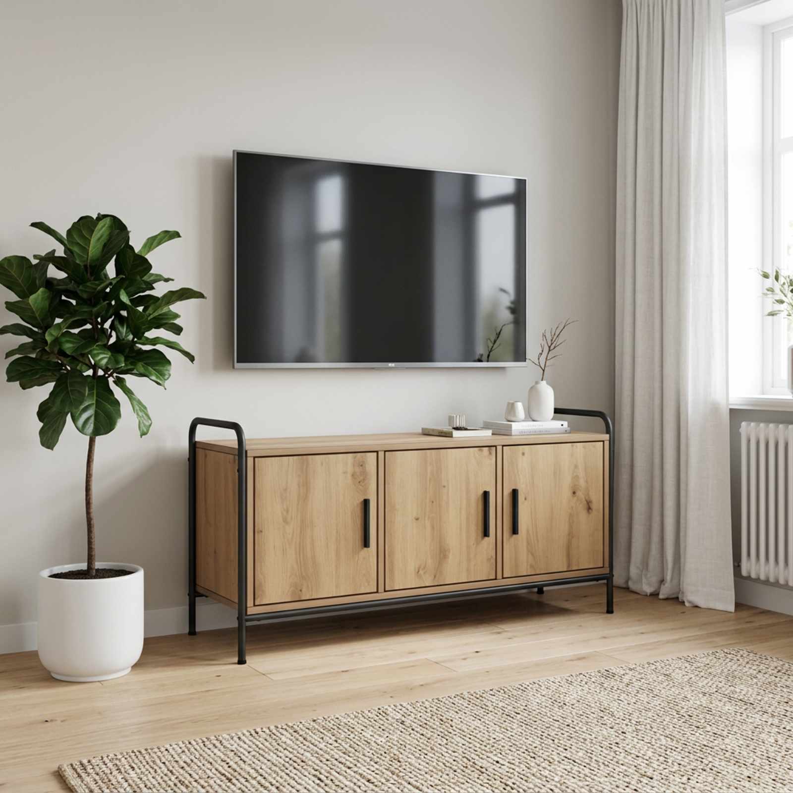 vidaXL TV-skap 79,5 x 33 x 50 cm Artisan eik Konstruert tre