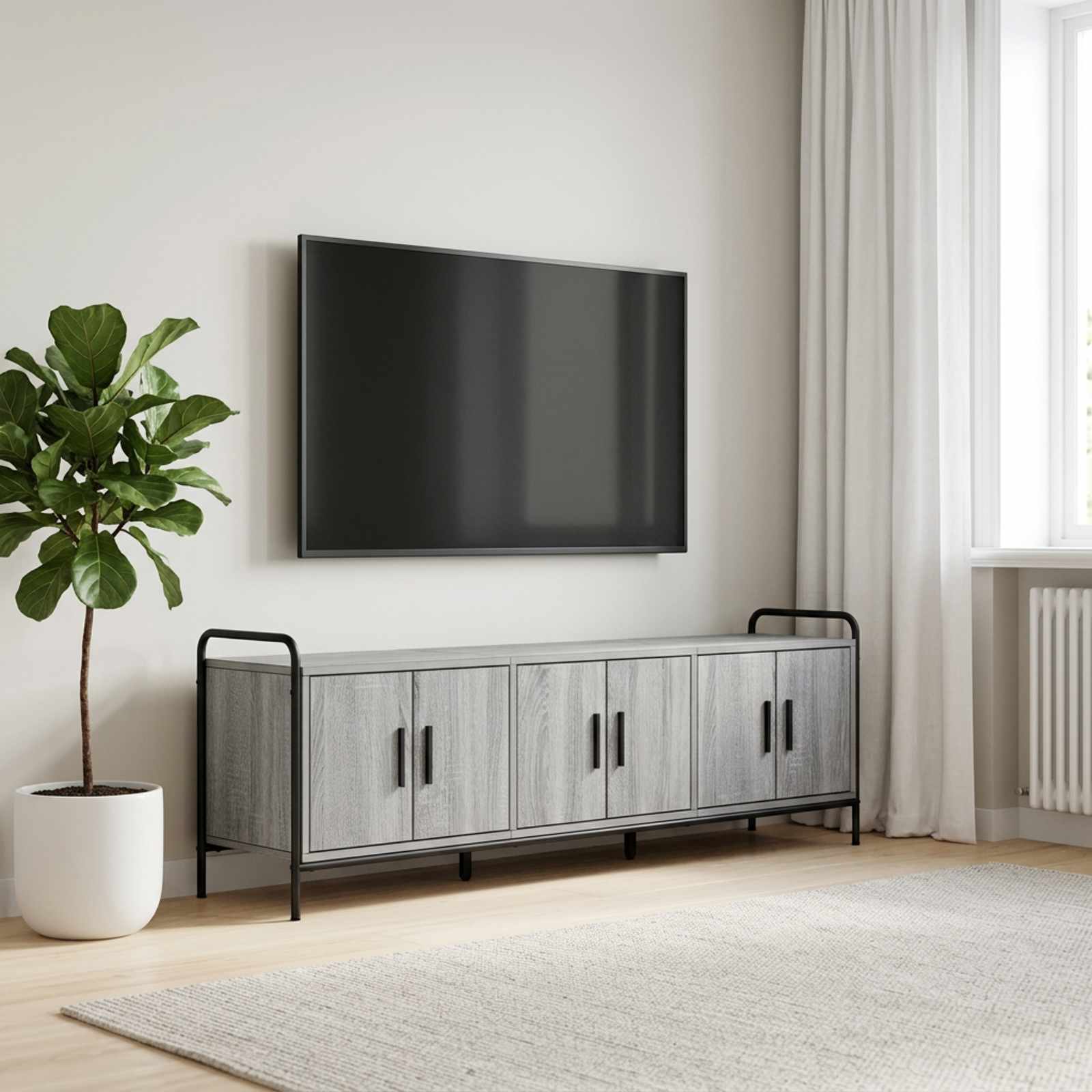 TV omarica 146 x 33 x 50 cm Siva Sonoma Inženirski les