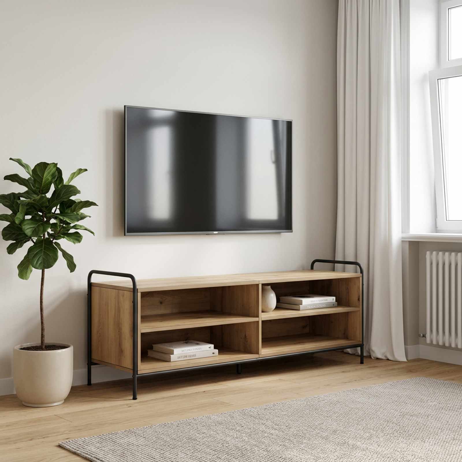 TV omarica 140 x 39,5 x 50 cm Artisan hrast Inženirski les