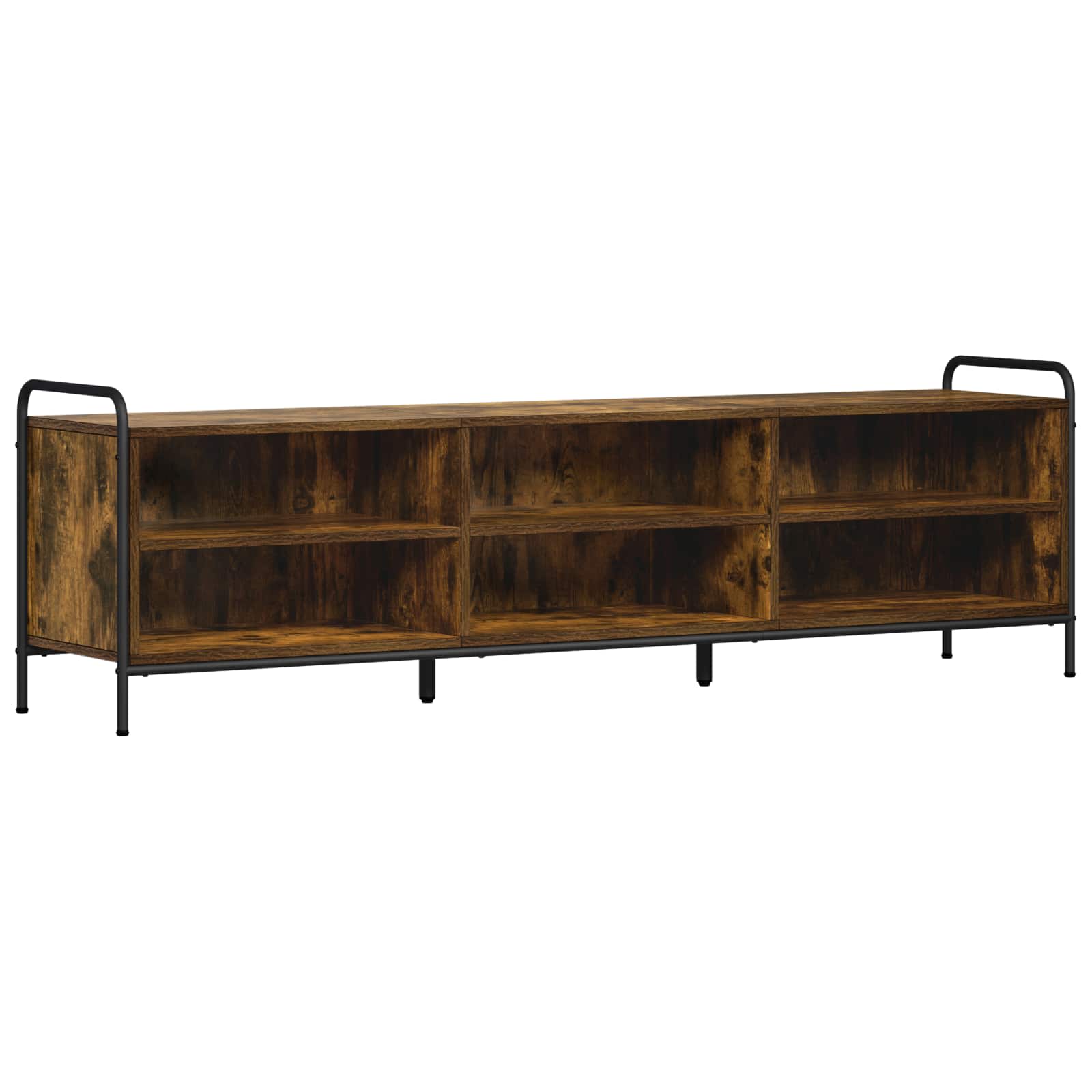 vidaXL Tv-meubel 140 x 39,5 x 50 cm Gerookt eiken Bewerkt hout, foto 3