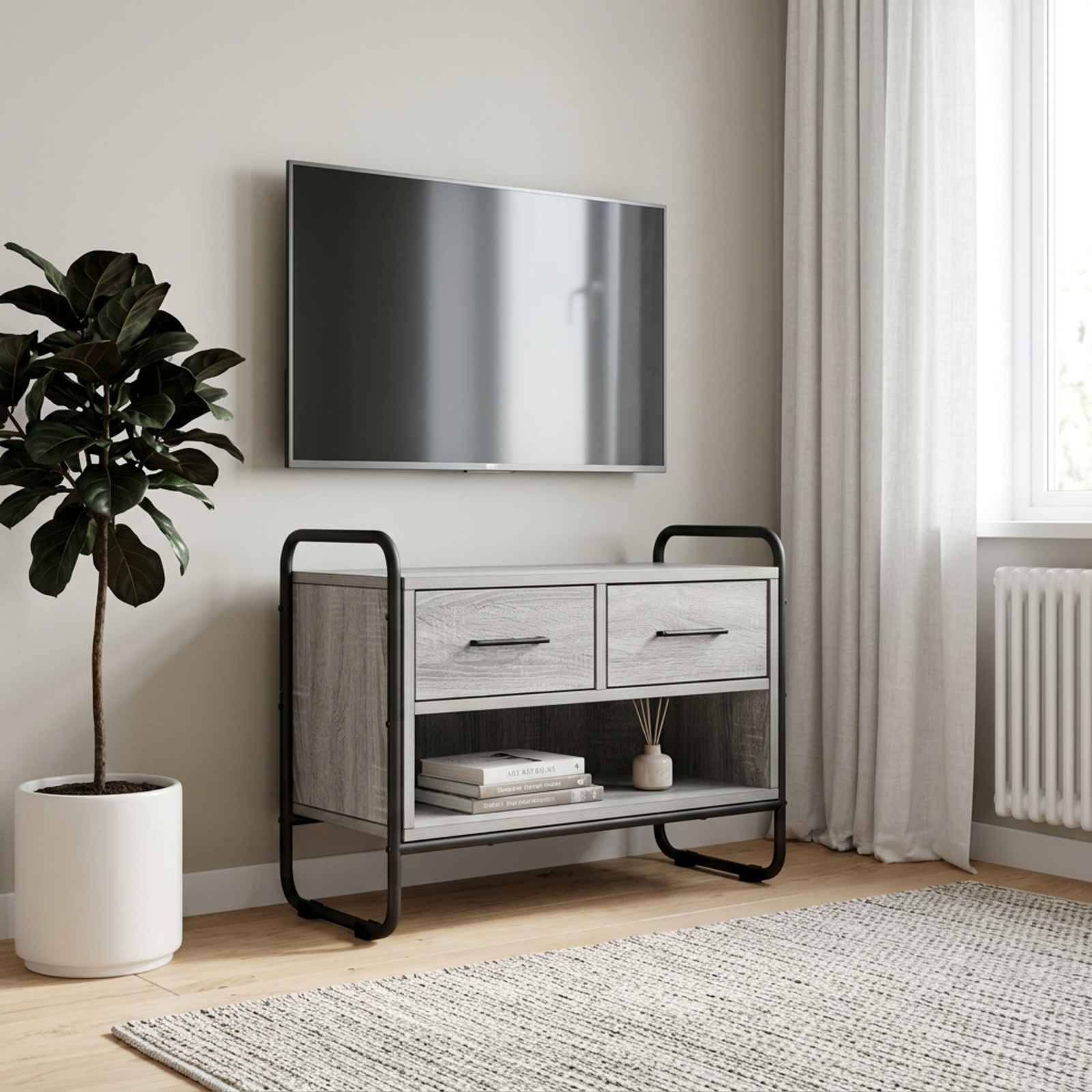 TV omarica 60 x 30 x 50 cm Siva Sonoma Inženirski les