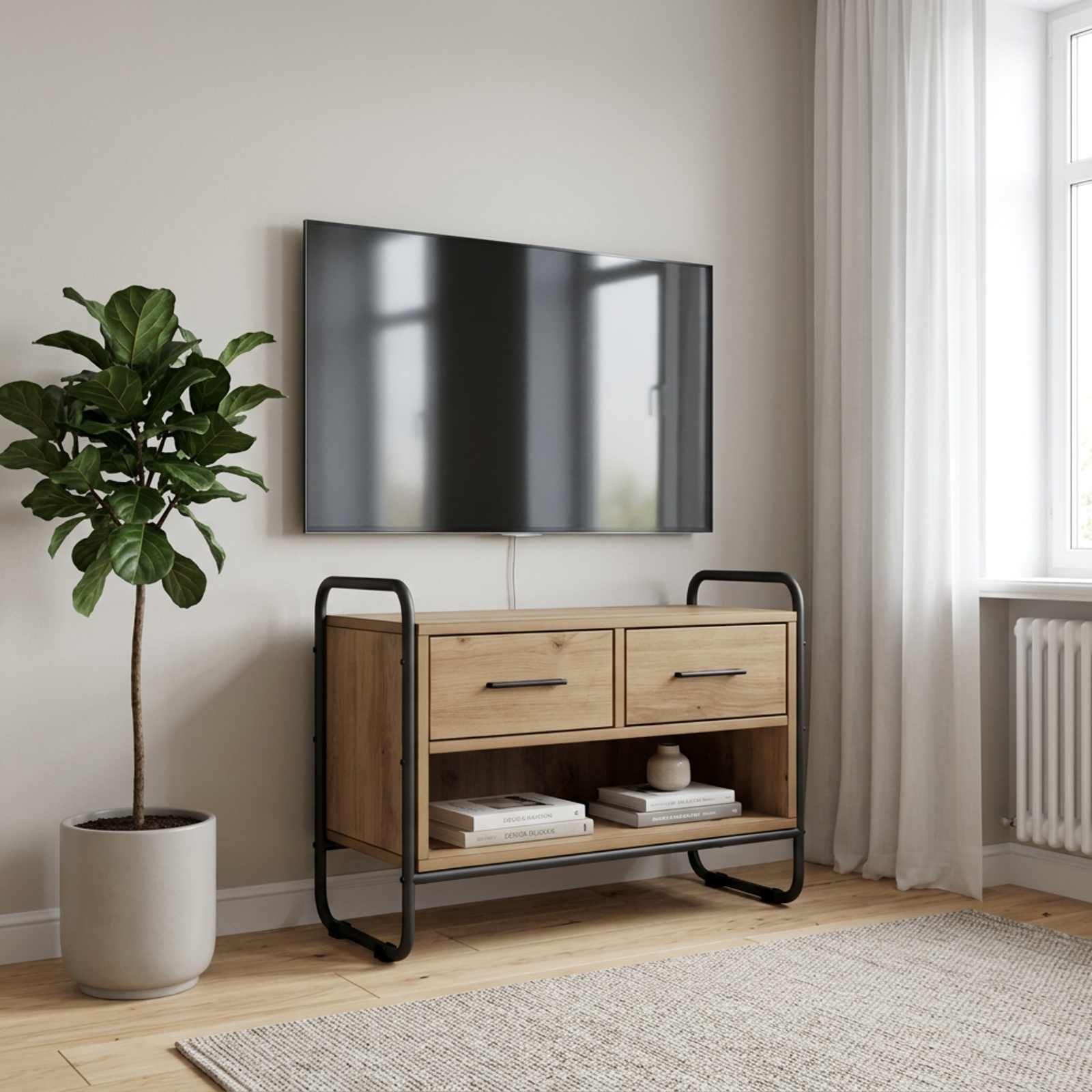 vidaXL TV-skap 60 x 30 x 50 cm Artisan eik Konstruert tre