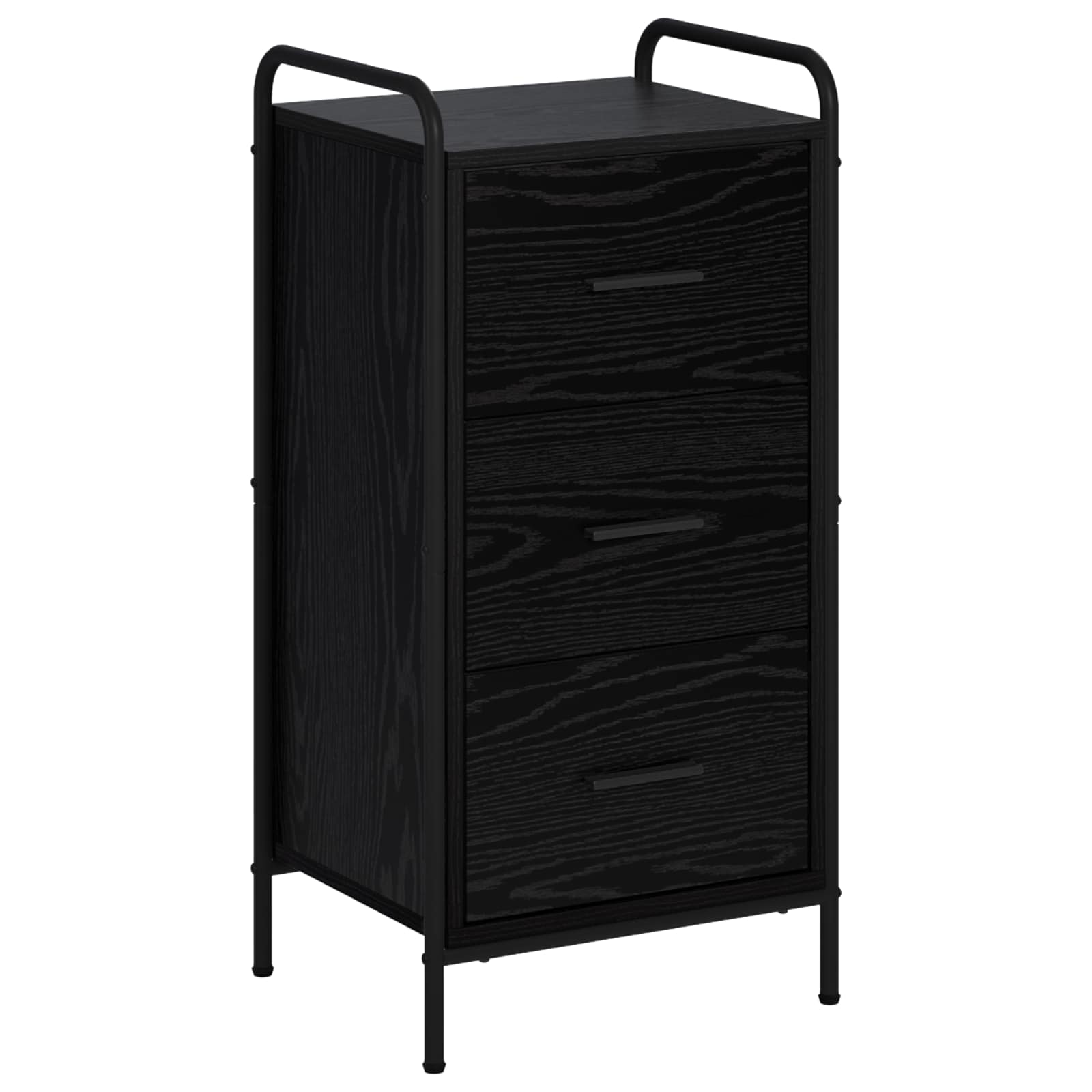 Strani šal Črni hrast 97 x 33 x 81 cm Inženirski les