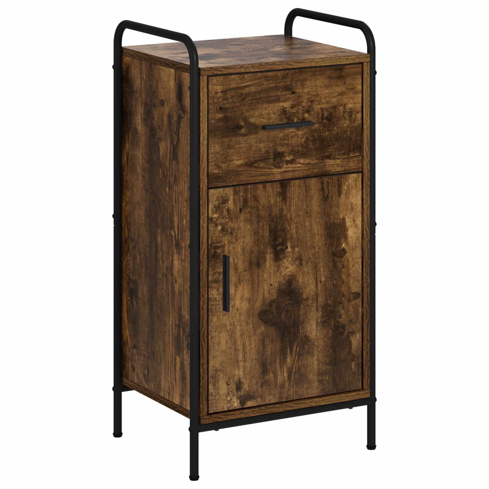vidaXL Servírovacia skriňa Dymový dub 97 x 33 x 81 cm Kompozitné drevo