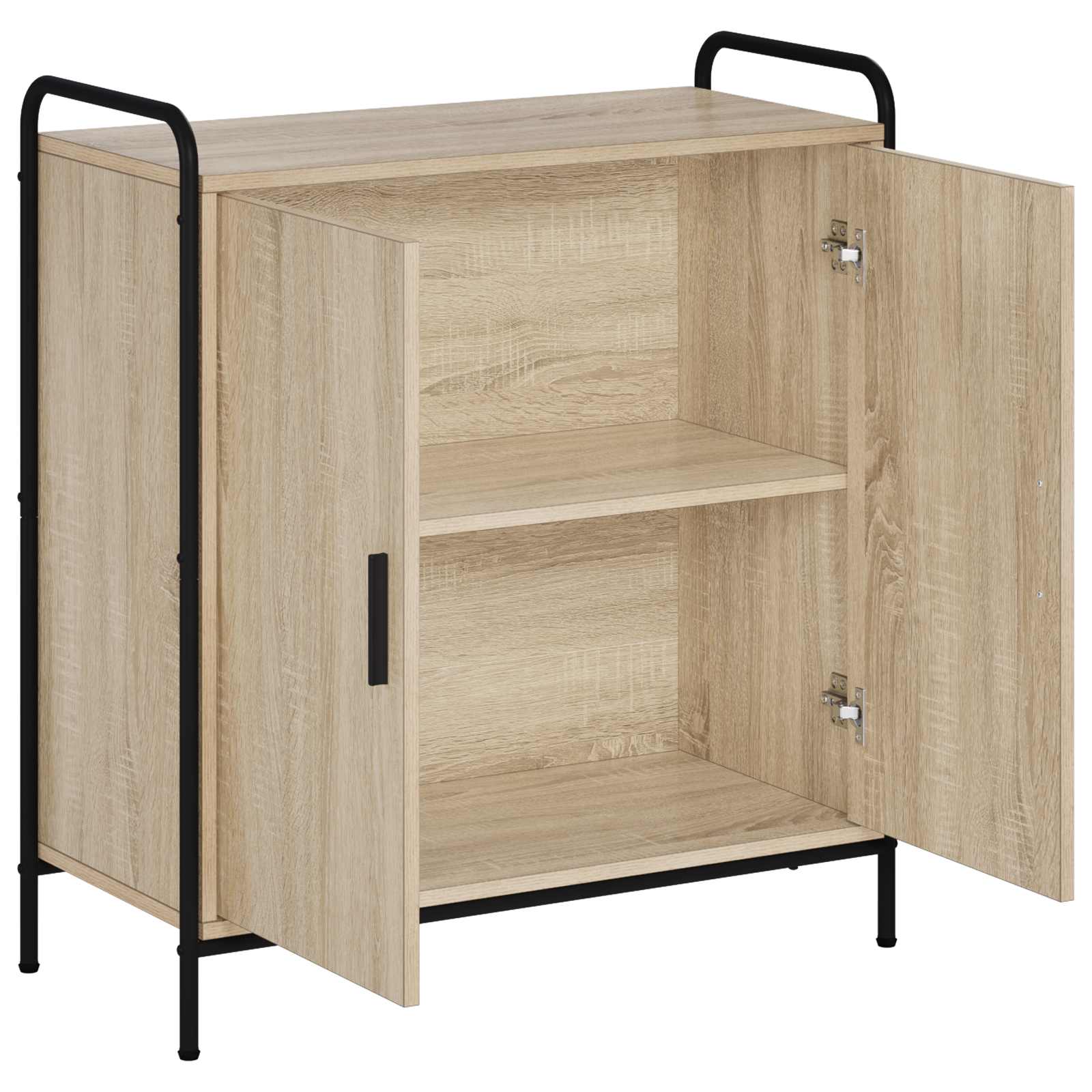vidaXL Dressoir Sonoma Eiken 97 x 33 x 81 cm Bewerkt hout, foto 2