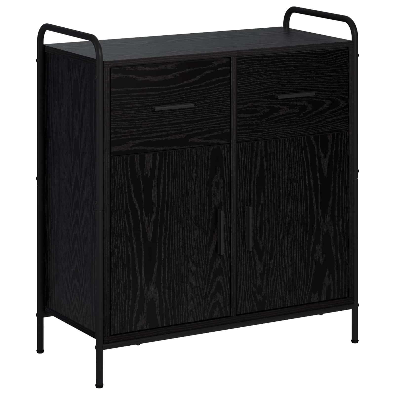 Strani šal Črni hrast 97 x 33 x 81 cm Inženirski les