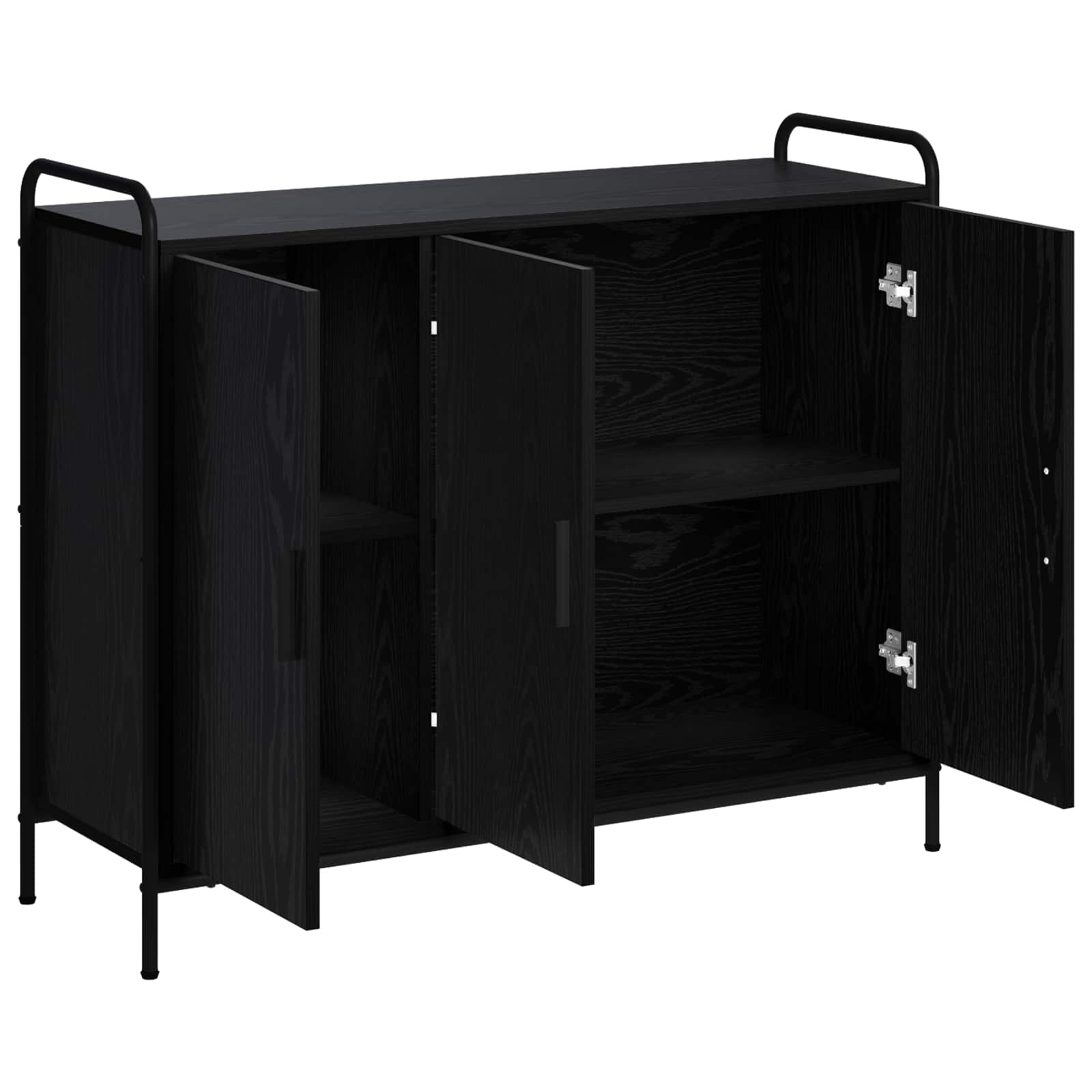 Strani šal Črni hrast 97 x 33 x 81 cm Inženirski les