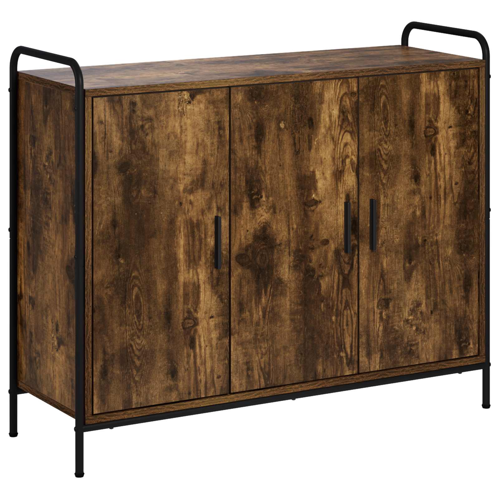 vidaXL Servírovacia skriňa Dymový dub 97 x 33 x 81 cm Kompozitné drevo