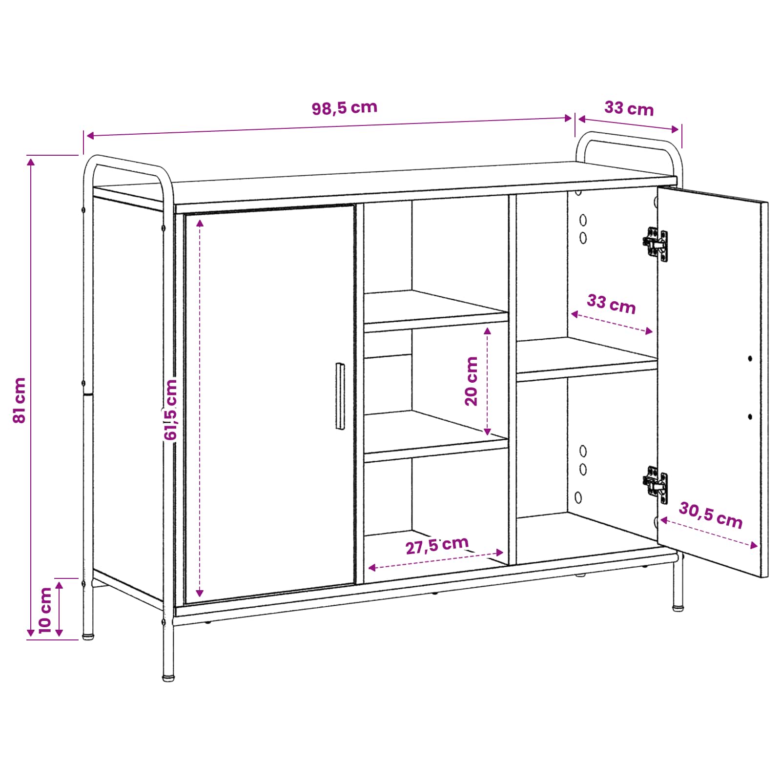 Sideboard size guide