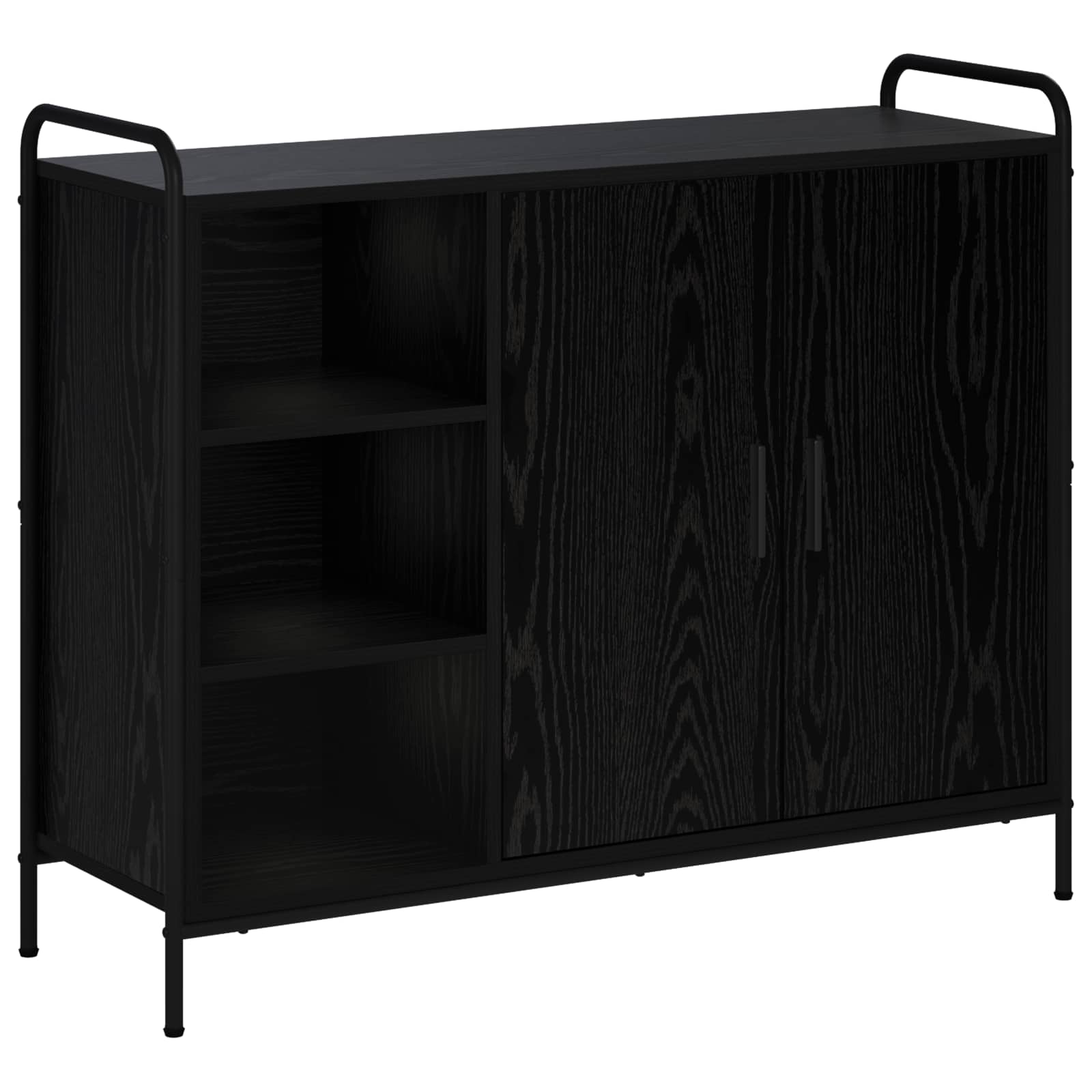 Strani šal Črni hrast 97 x 33 x 81 cm Inženirski les