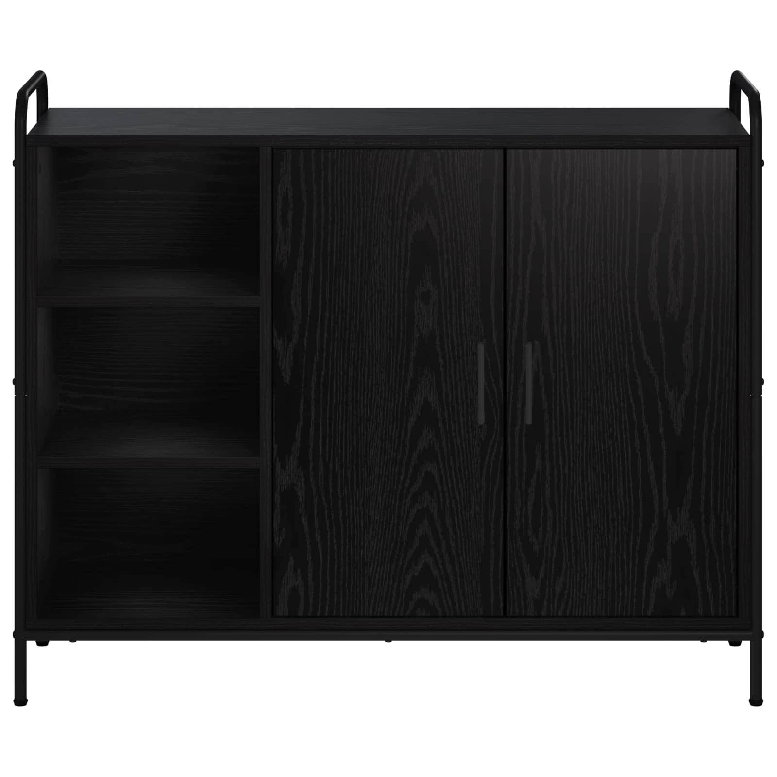 Strani šal Črni hrast 97 x 33 x 81 cm Inženirski les