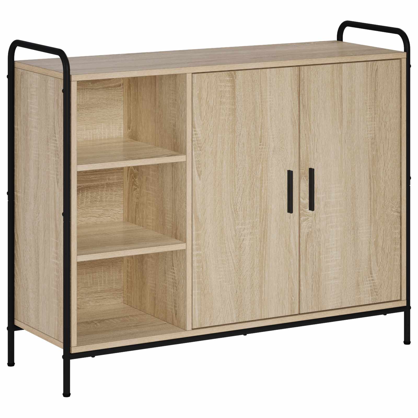 vidaXL Dressoir Sonoma Eiken 97 x 33 x 81 cm Bewerkt hout, foto 3