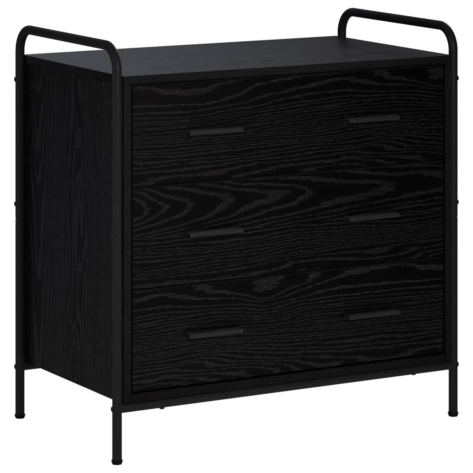 vidaXL Skříň se zásuvkami Černý dub 70 x 39,5 x 71 cm Kompozitní dřevo
