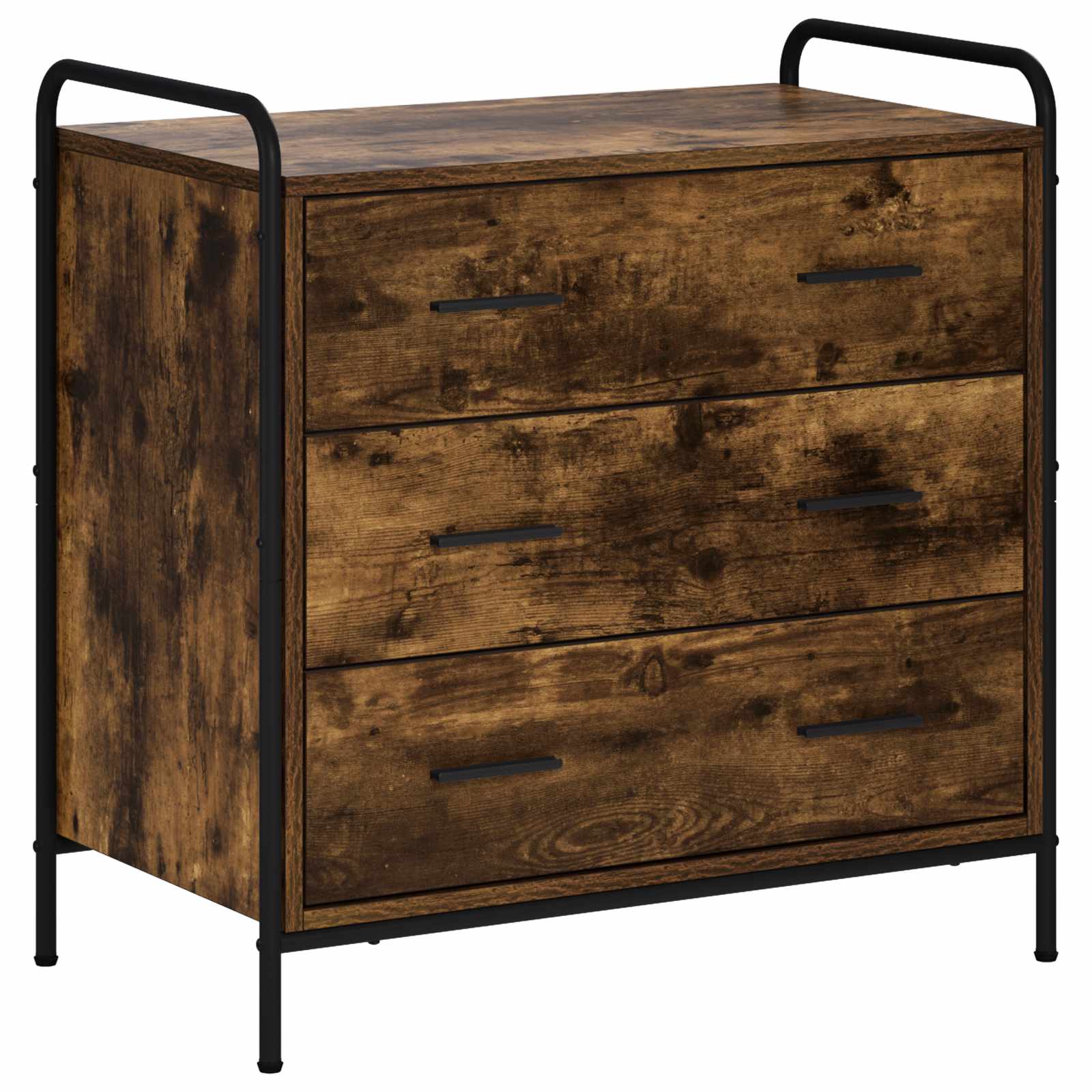 vidaXL Skříň se zásuvkami Kouřový dub 70 x 39,5 x 71 cm