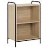 vidaXL Raamaturiiul 55,5 x 33 x 174 cm Tehispuit Sonoma tamm