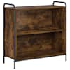 vidaXL Raamaturiiul 80 x 33 x 80 cm Tehispuit Suitsutatud tamm