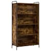 vidaXL Raamaturiiul 55,5 x 33 x 174 cm Tehispuit Suitsutatud tamm